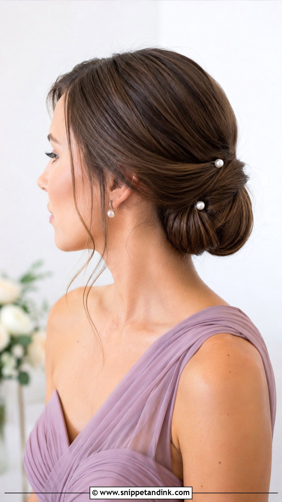 Medium Length Chignon Bridesmaid Hair - Snippet and Ink - 20 Simple Bridesmaid Hair Medium Length Ideas