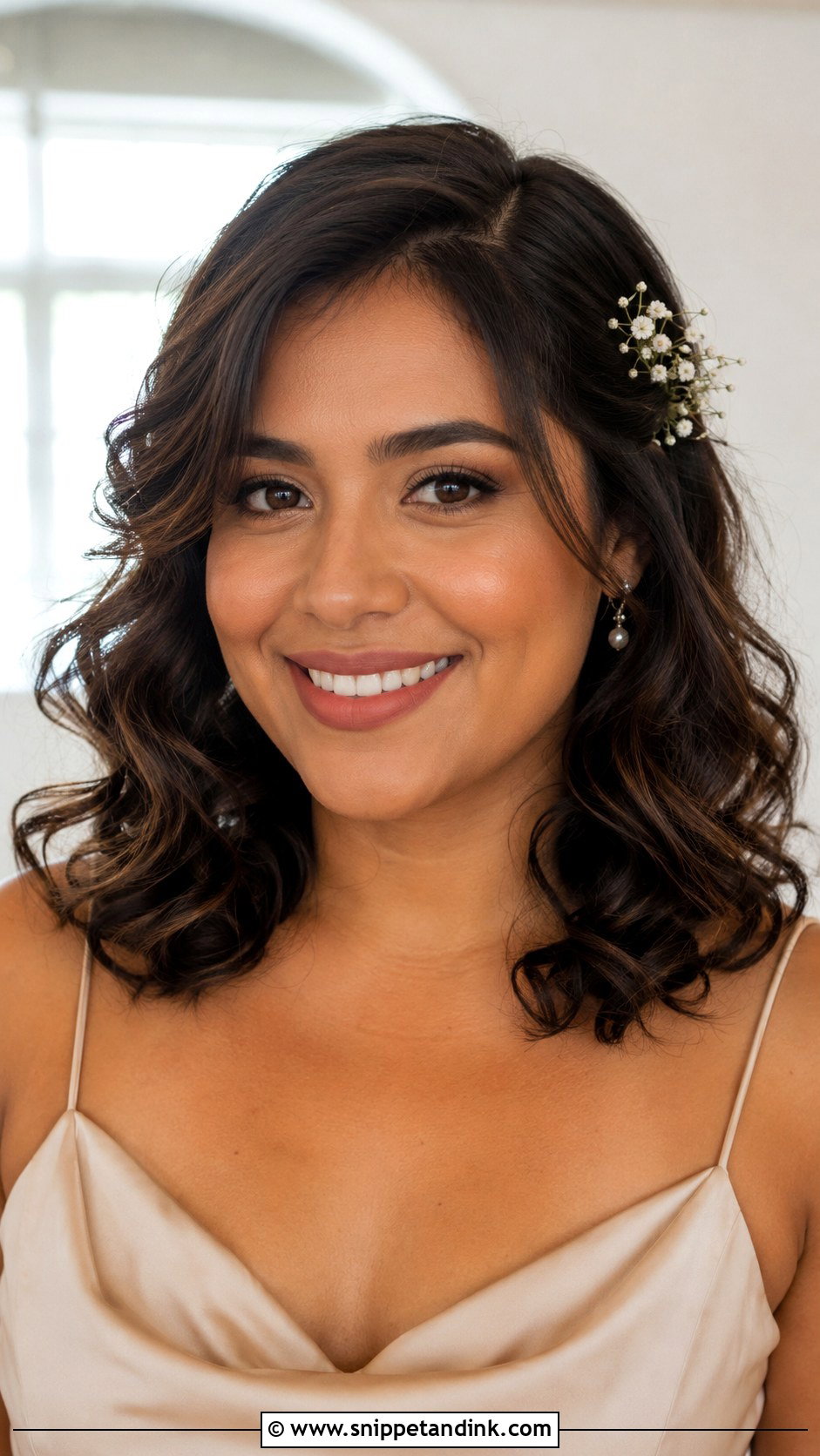Medium Length Curl Wedding Hair - Snippet and Ink - 20 Curl Wedding Hair Styles