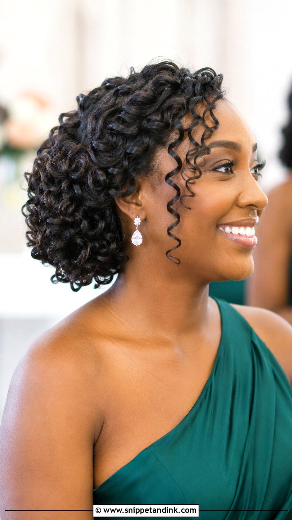 Medium Length Curly Bridesmaid Hair - Snippet and Ink - 20 Simple Bridesmaid Hair Medium Length Ideas