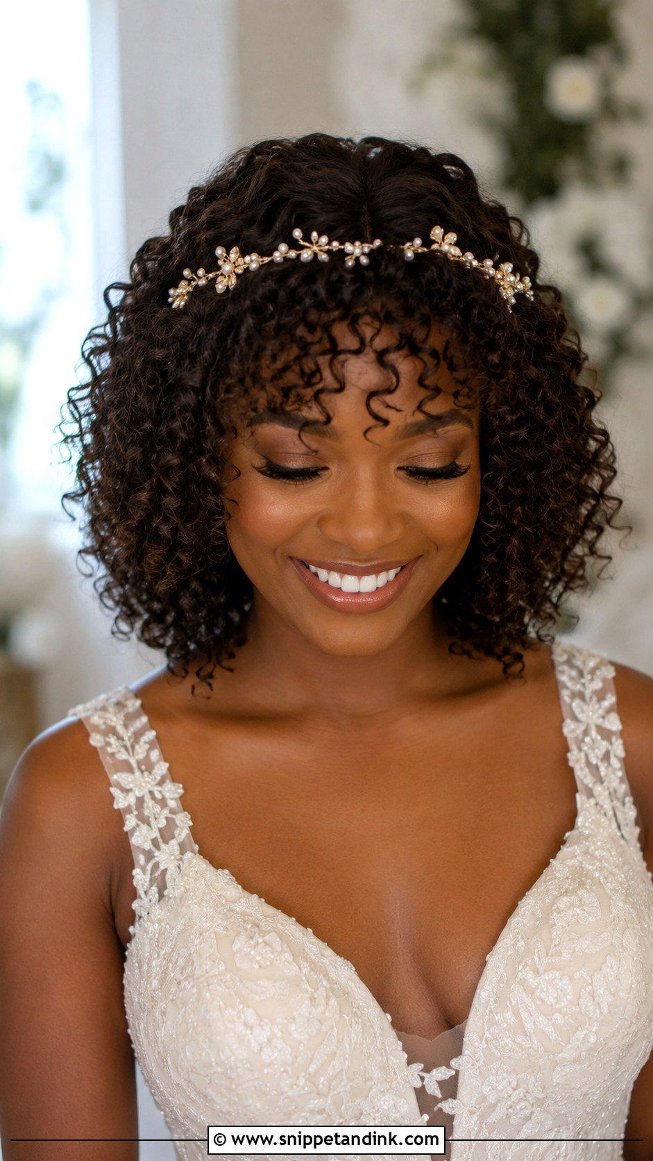 Medium Length Curly Wedding Hair With Bangs - Snippet and Ink - 15 Medium Length Wedding Hair with Bangs