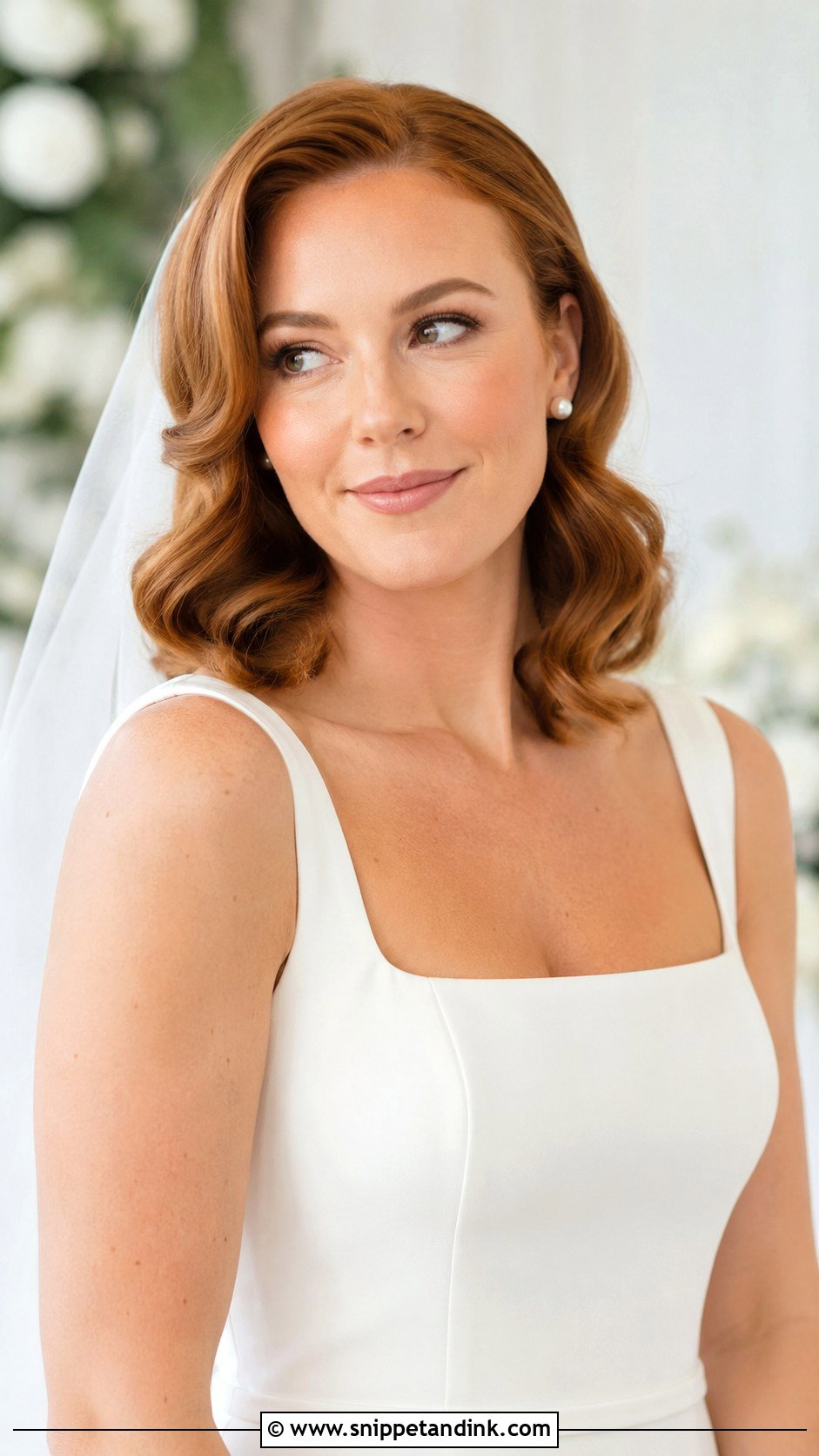 Medium Length Hollywood Curls Wedding Hair - Snippet and Ink - 15 Hollywood Glam Curls Wedding