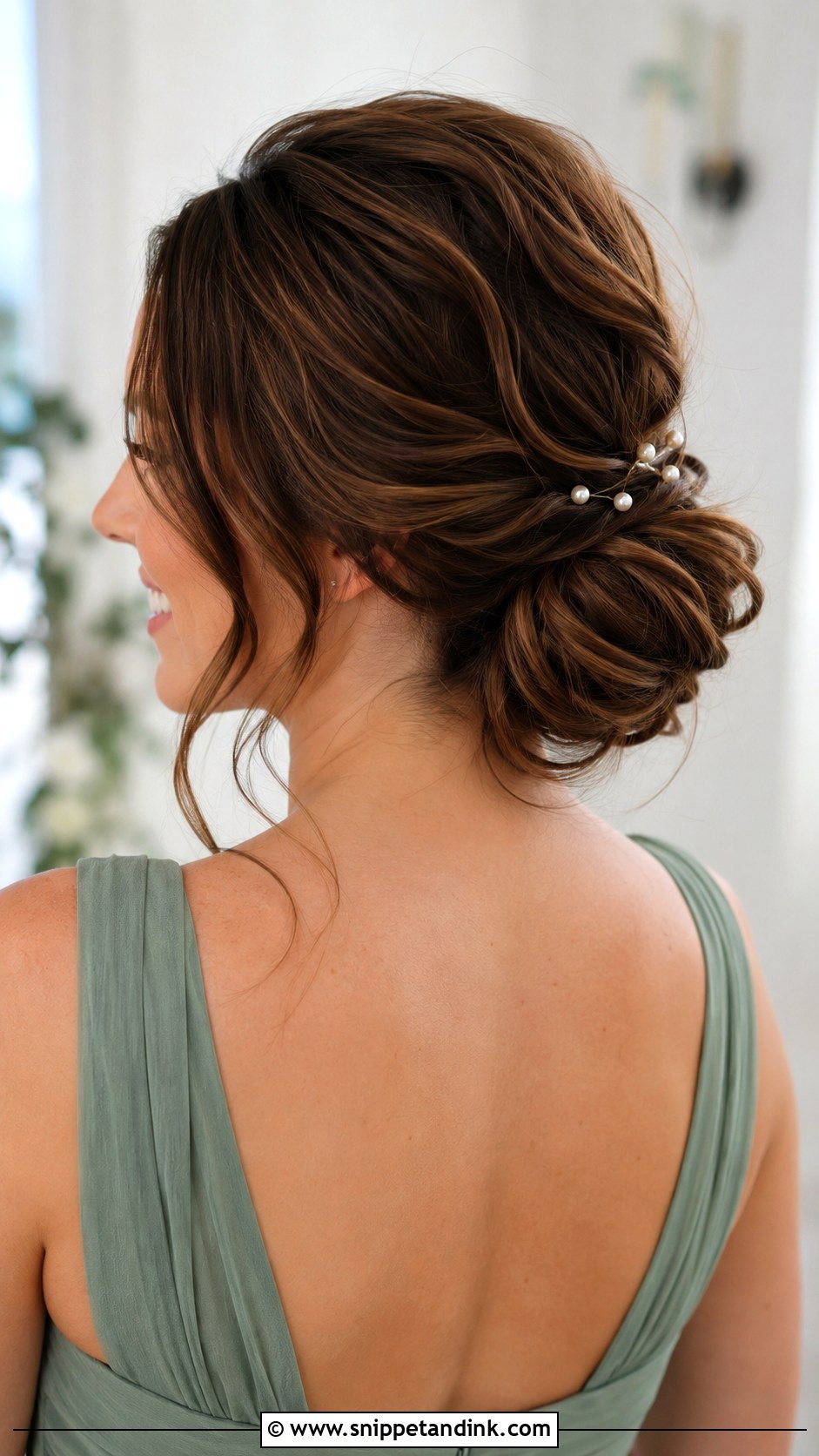Medium Length Low Bun Bridesmaid Hair - Snippet and Ink - 20 Simple Bridesmaid Hair Medium Length Ideas