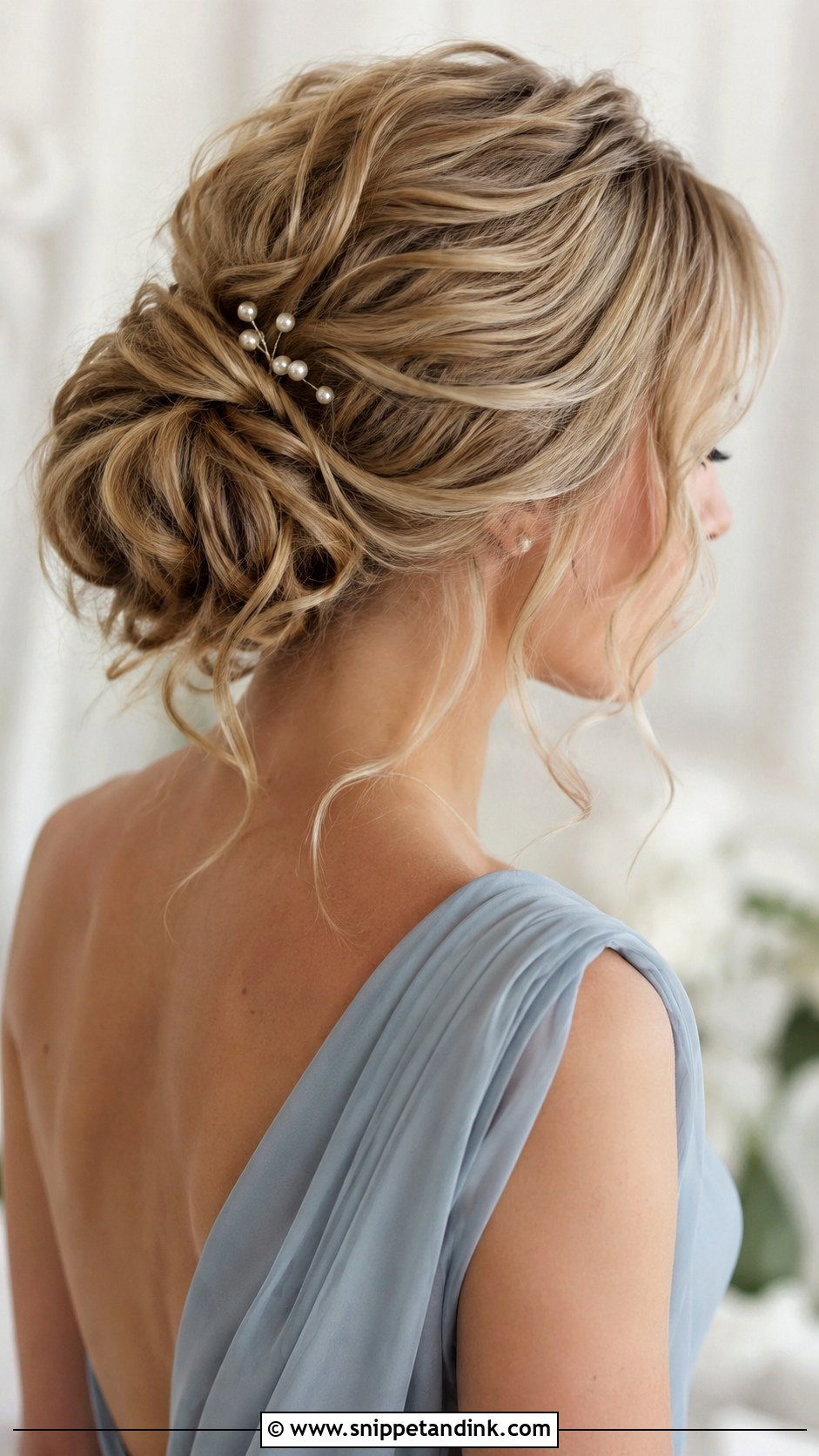 Medium Length Messy Bun Wedding Hair - Snippet and Ink - 15 Hair Styles for Medium Length for Wedding