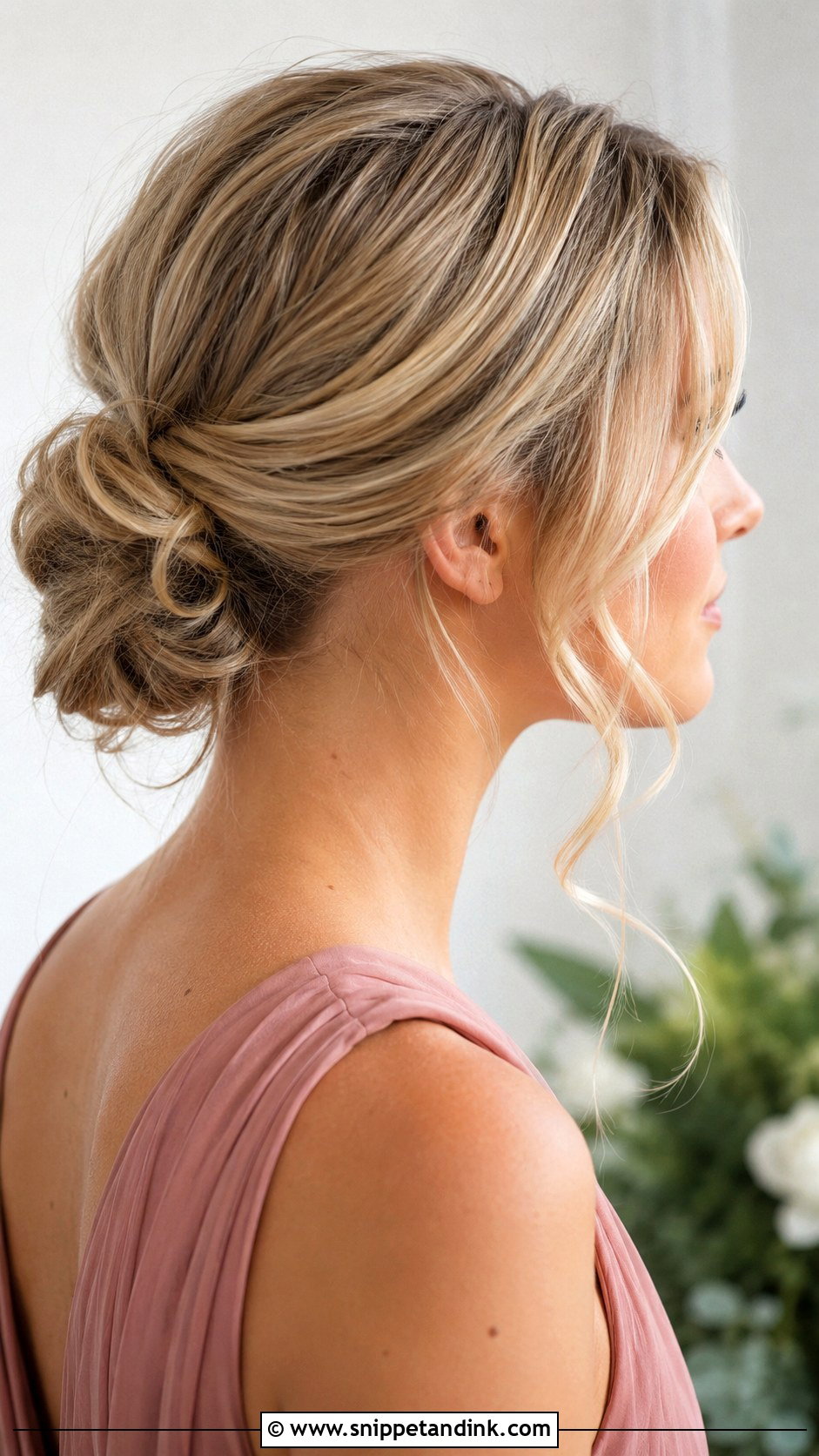 Medium Length Simple Bun With Face Framing Pieces - Snippet and Ink - 20 Simple Bridesmaid Hair Medium Length Ideas