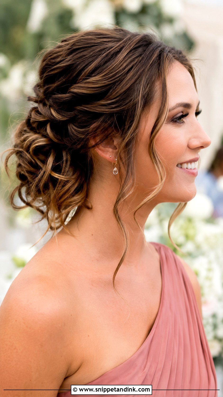 Medium Length Soft Updo Bridesmaid Hair - Snippet and Ink - 20 Simple Bridesmaid Hair Medium Length Ideas