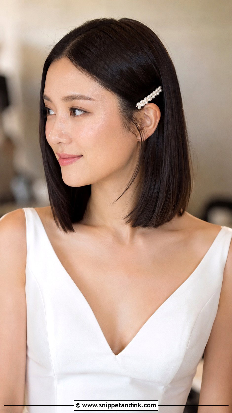 Medium Length Straight Lob Wedding Hair - Snippet and Ink - 15 Hair Styles for Medium Length for Wedding