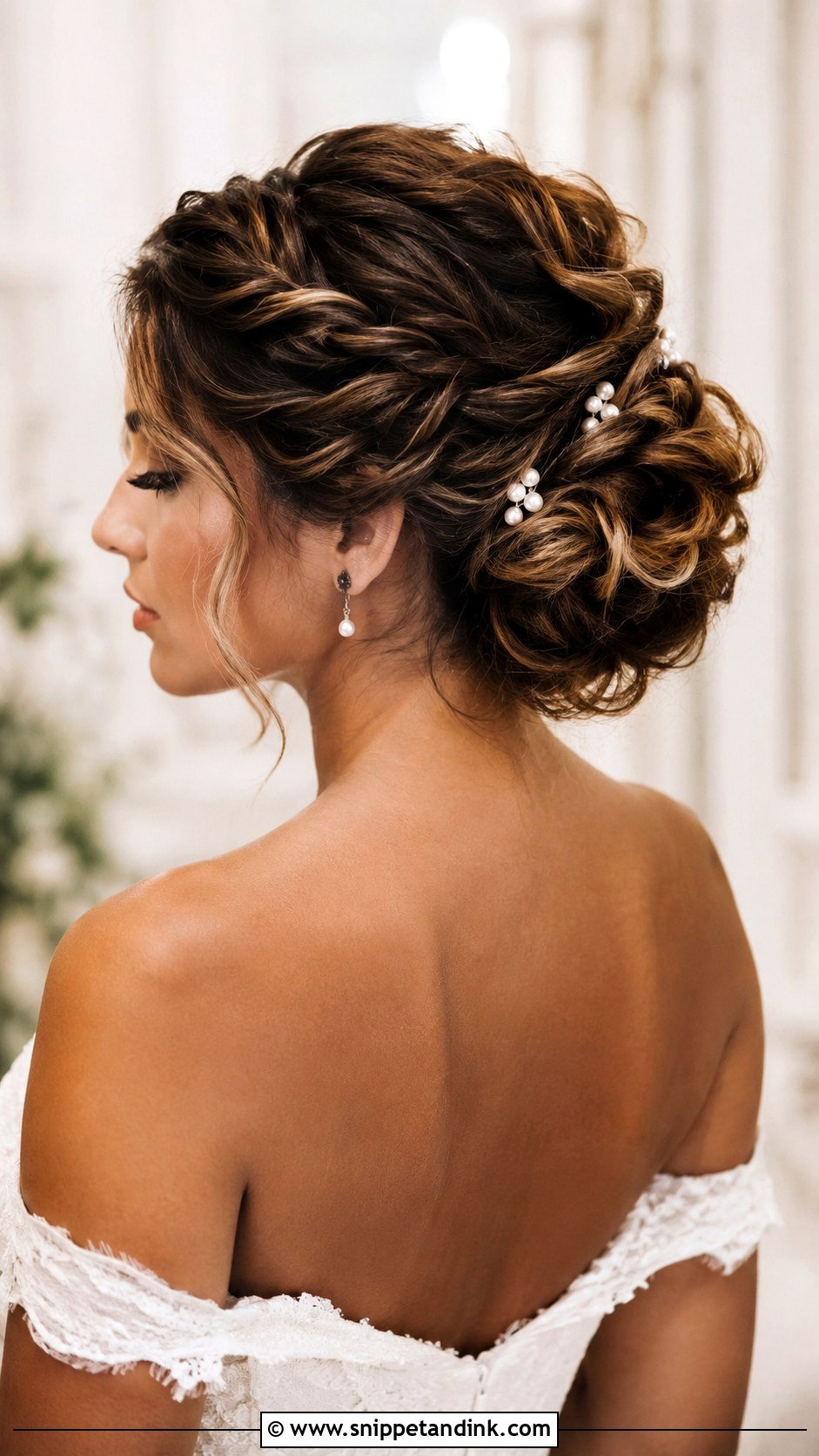Medium Length Twisted Updo Wedding Hair - Snippet and Ink - 15 Hair Styles for Medium Length for Wedding