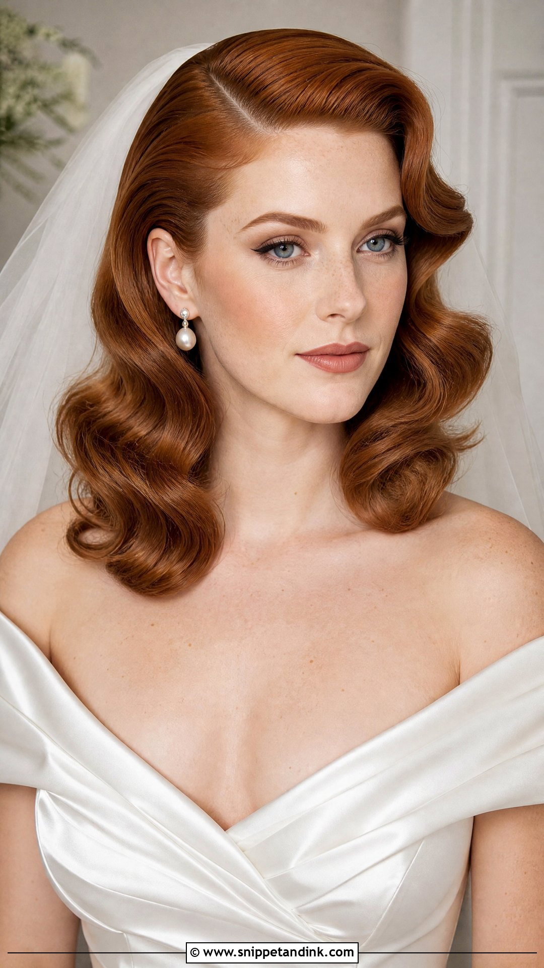 Medium Length Vintage Bride Hair - Snippet and Ink - 15 Bride Hairstyles for Medium Length Hair
