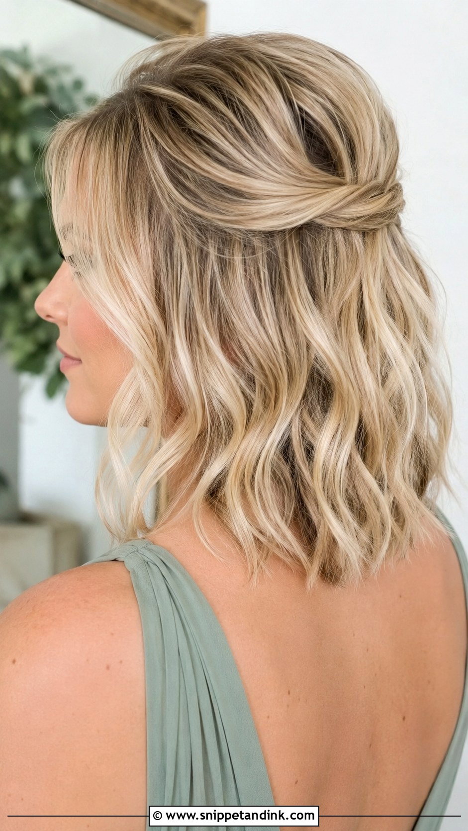 Medium Length Wedding Hairstyle - Snippet and Ink - 20 Hairstyles for Occasions Weddings