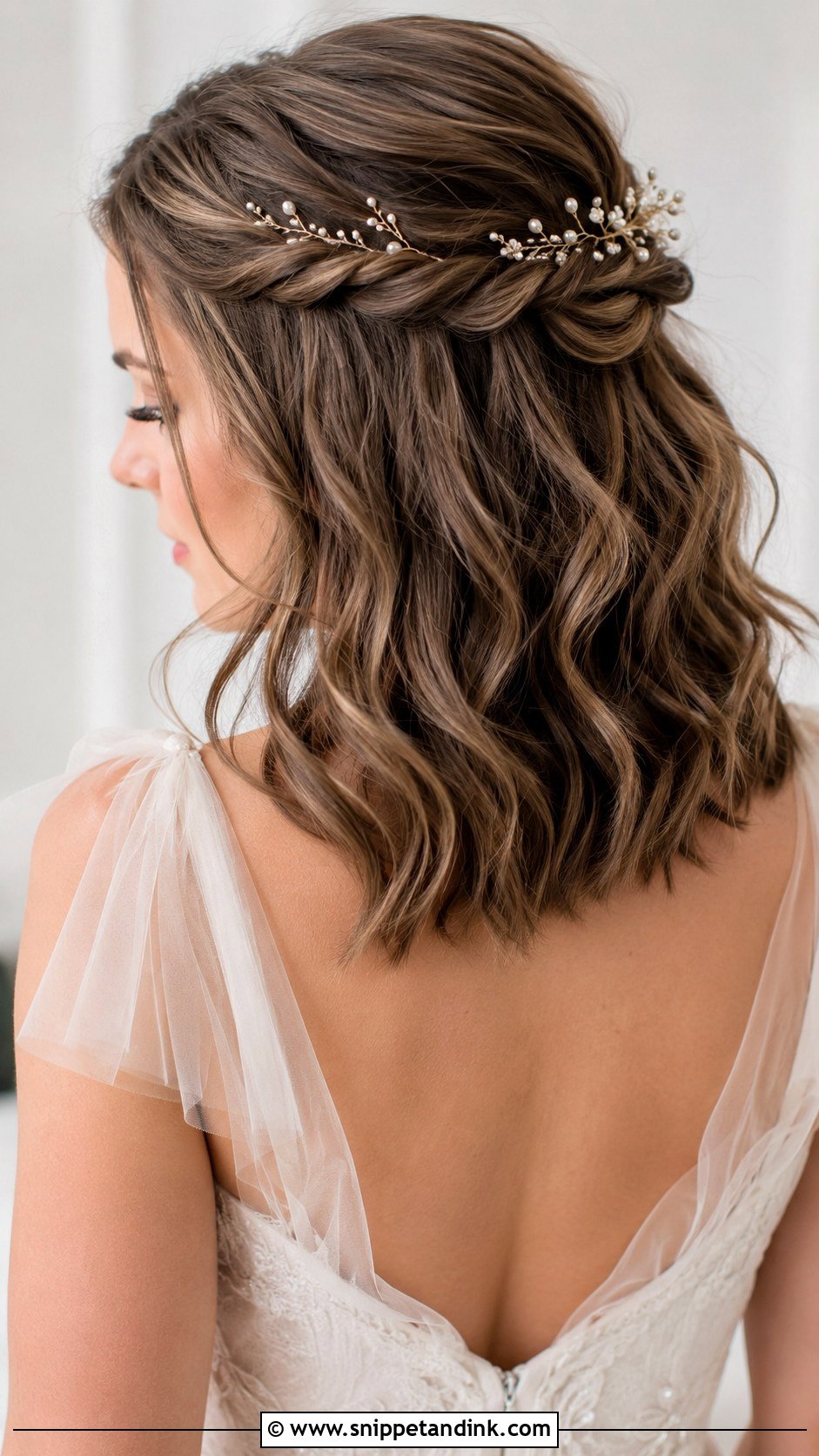 Medium Length Wedding Hairstyle - Snippet and Ink - 20 Hairstyle Idea for Wedding Ideas
