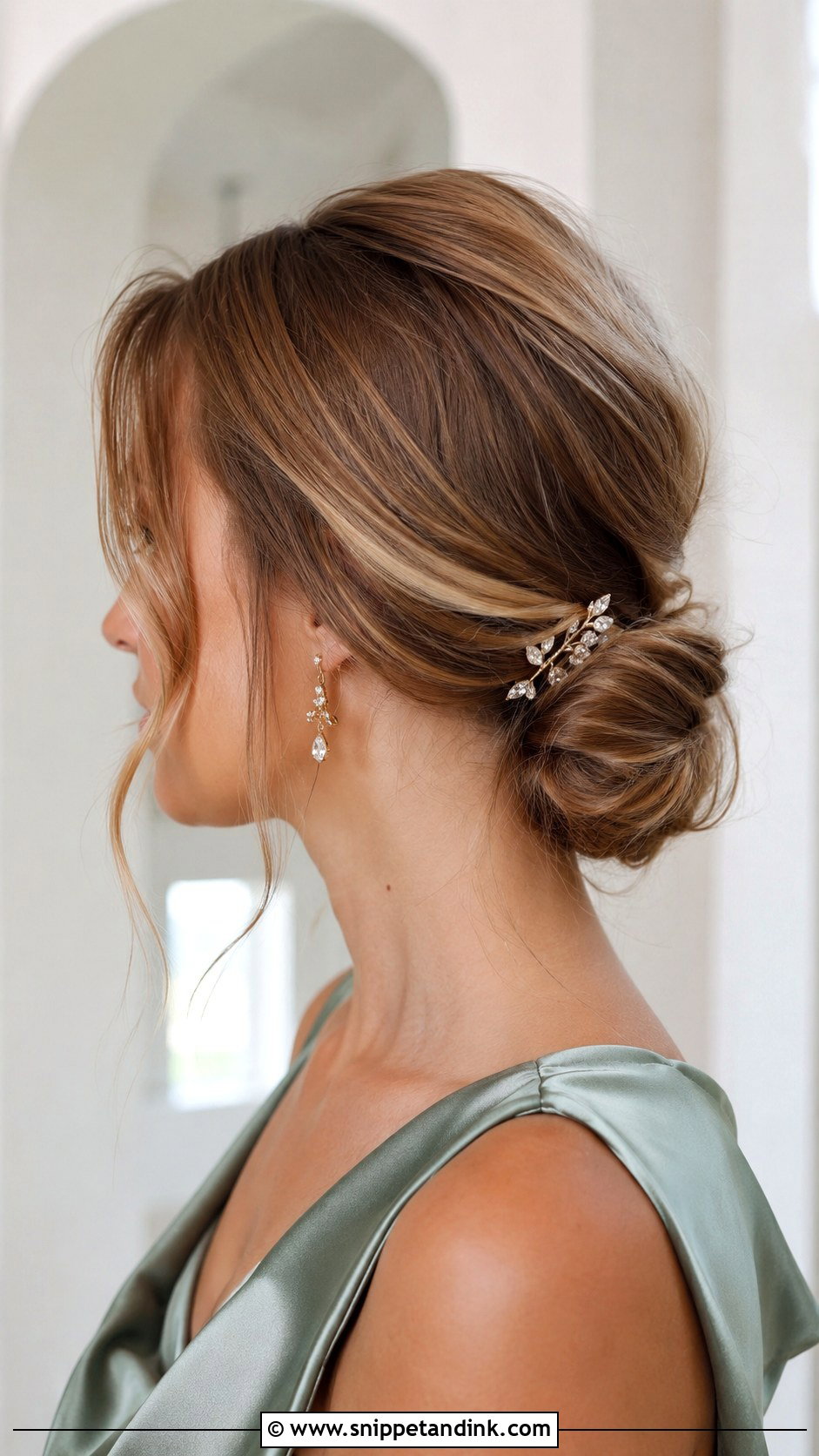 Medium Low Bun Wedding Guest Hair - Snippet and Ink - 20 Easy Medium Wedding Guest Hair Ideas