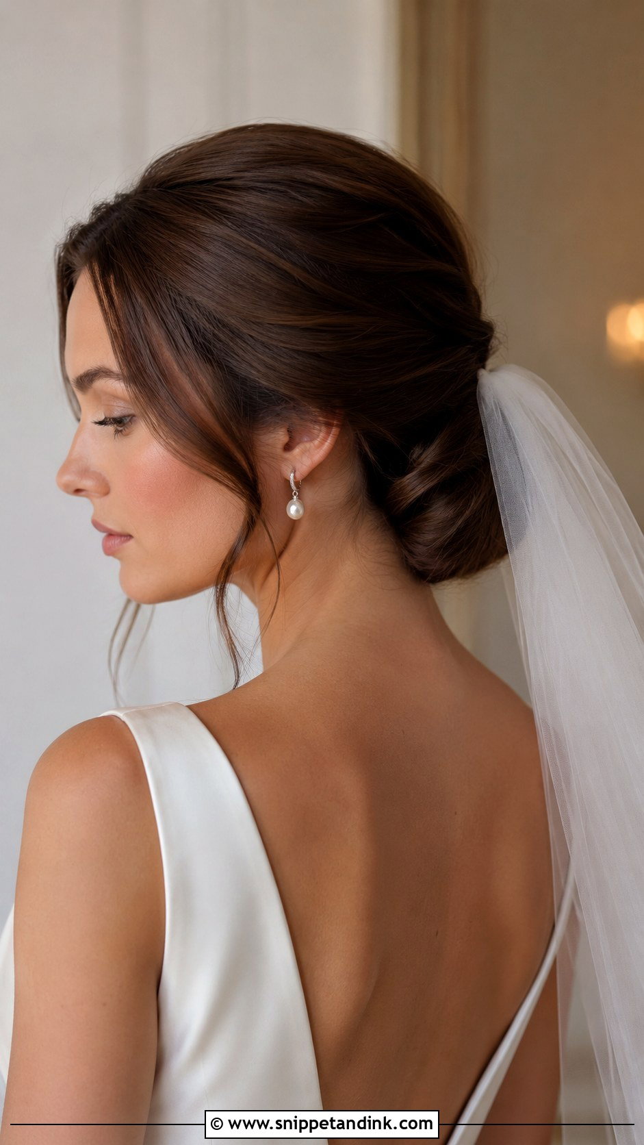 Medium Low Bun Wedding Hairstyle - Snippet and Ink - 15 Medium Hairstyles for Wedding