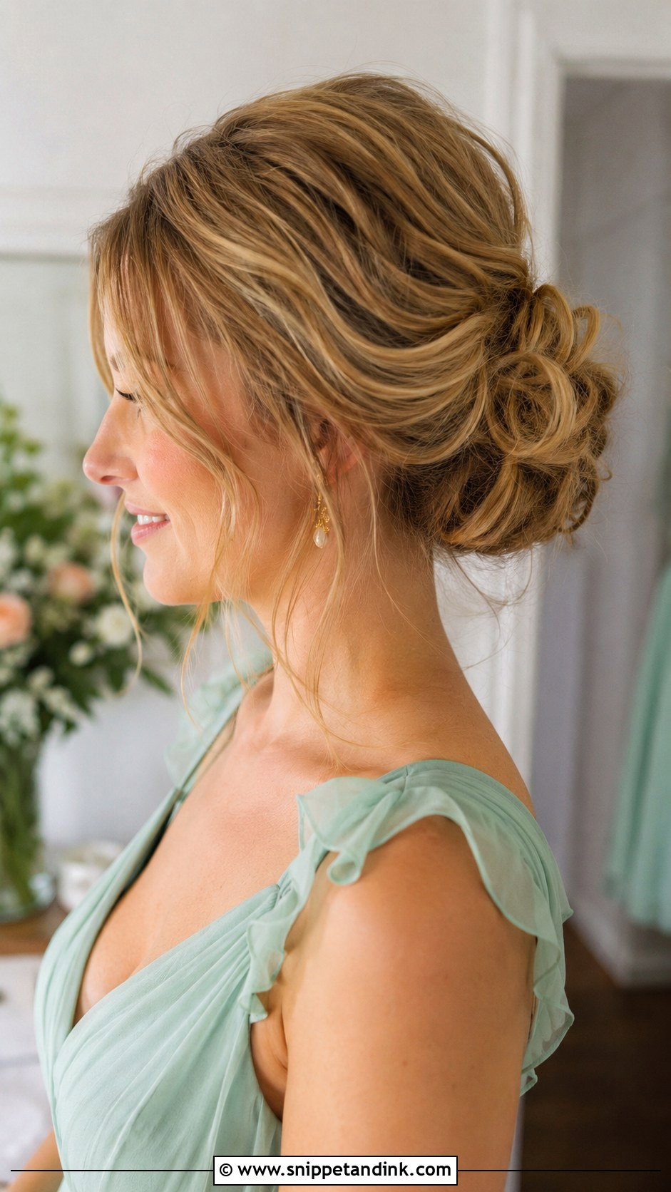Medium Messy Bun Wedding Guest Hair - Snippet and Ink - 20 Easy Medium Wedding Guest Hair Ideas