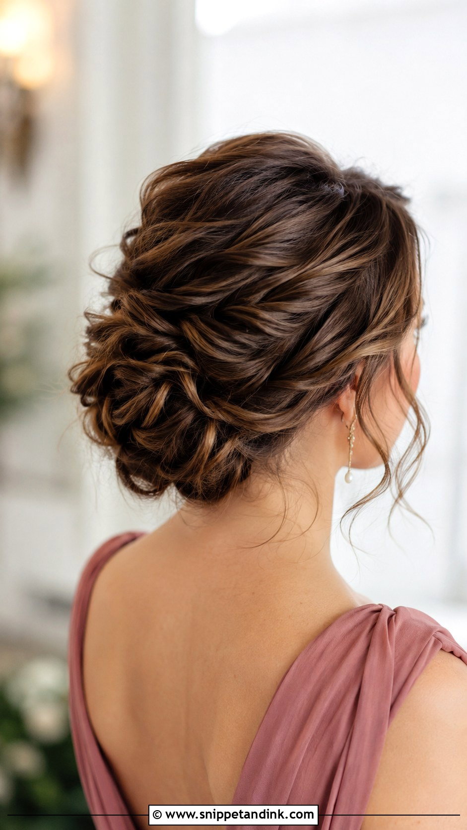 Medium Twisted Updo Wedding Guest Hair - Snippet and Ink - 20 Easy Medium Wedding Guest Hair Ideas