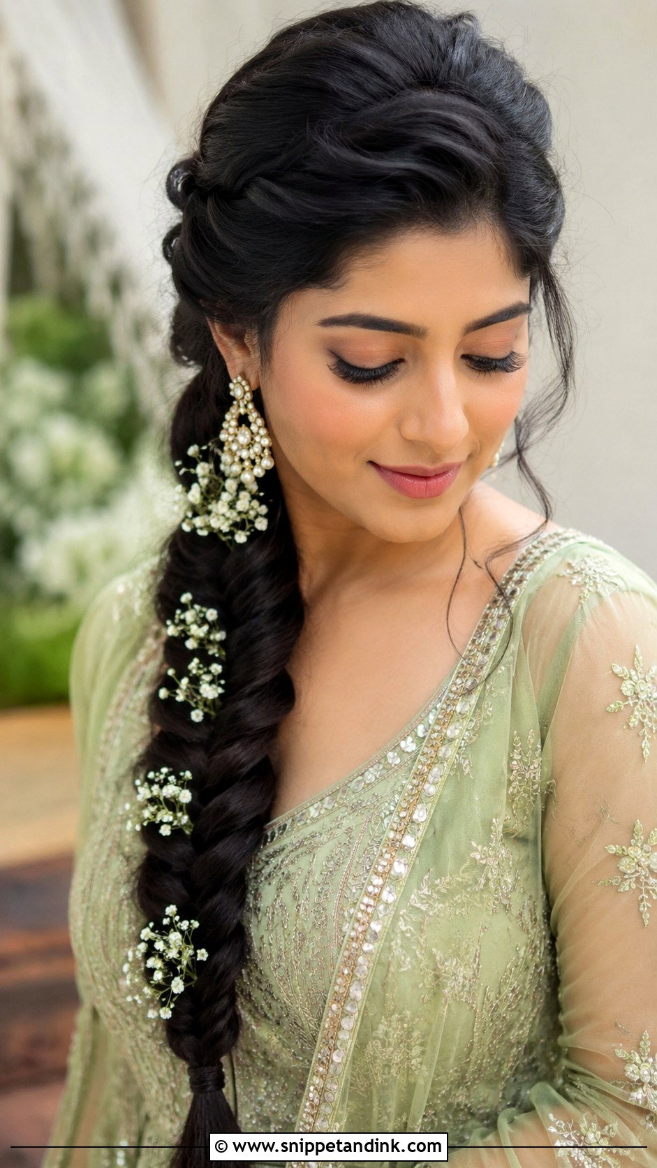 Mehendi Bridesmaid Fishtail Braid - Snippet and Ink - 20 Mehendi Bridesmaid Hairstyles