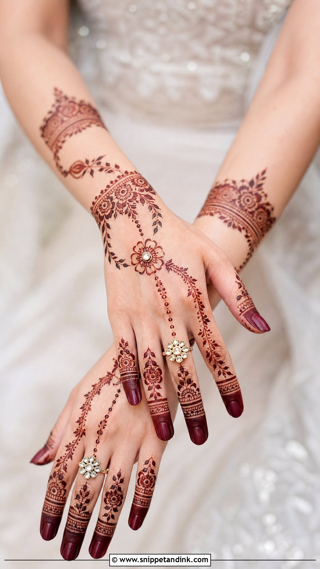 Mehendi Hairstyle For Bride With Floral Jewelry - Snippet and Ink - 30 Mehendi Hairstyles Brides