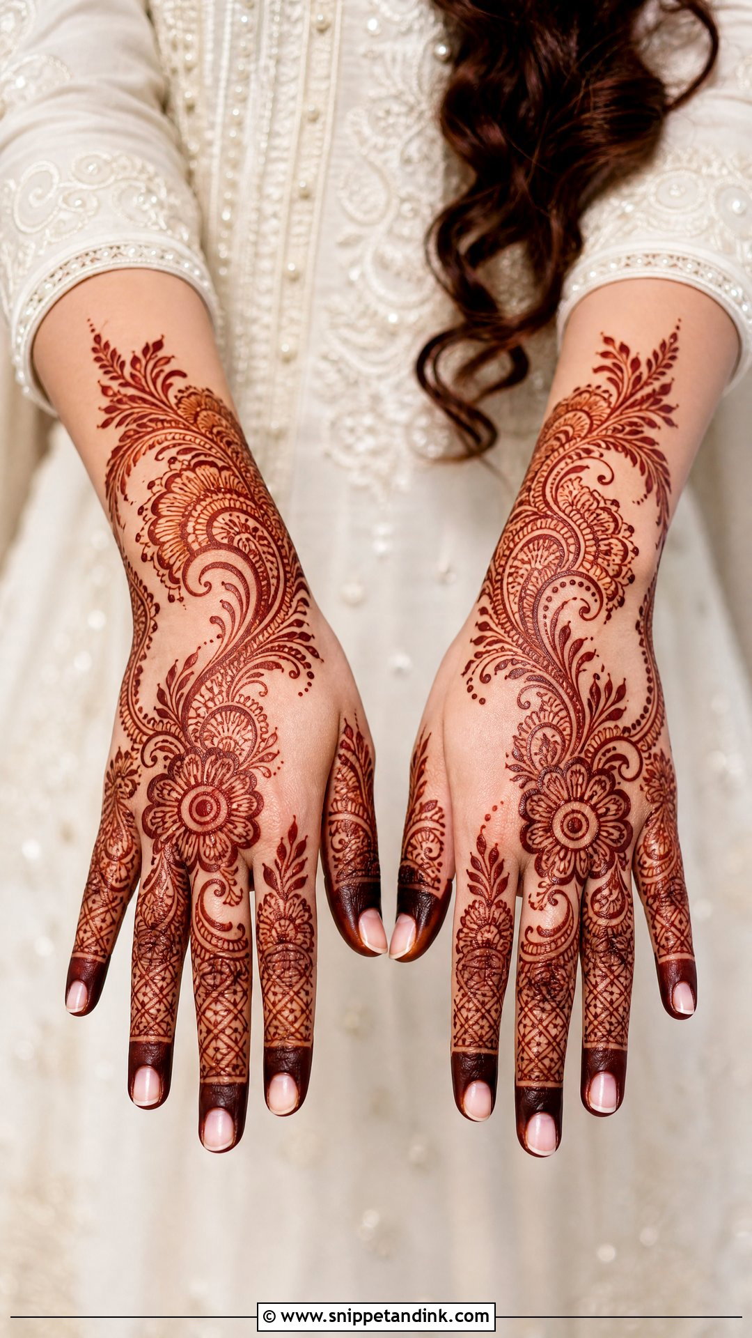 Mehendi Hairstyle For Bride With Side Swept Curls - Snippet and Ink - 30 Mehendi Hairstyles Brides