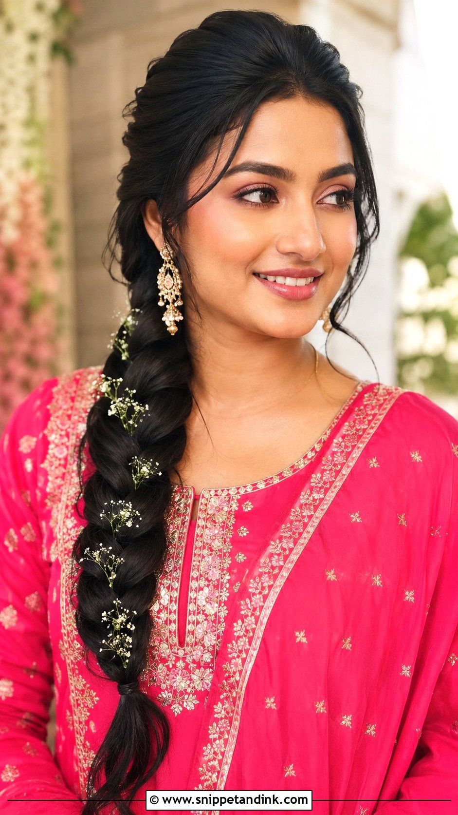 Mehndi Bridesmaid Rope Braid - Snippet and Ink - 30 Mehndi Bridesmaid Hairstyles