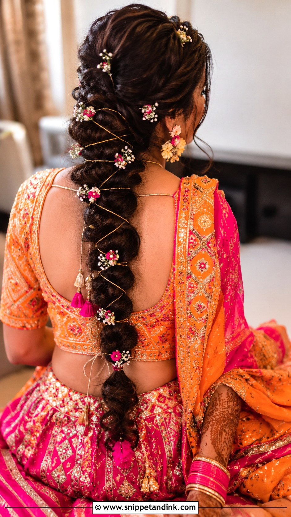 Mehndi Bubble Braid For Bride - Snippet and Ink - 15 Mendhi Hairstyles for Bride