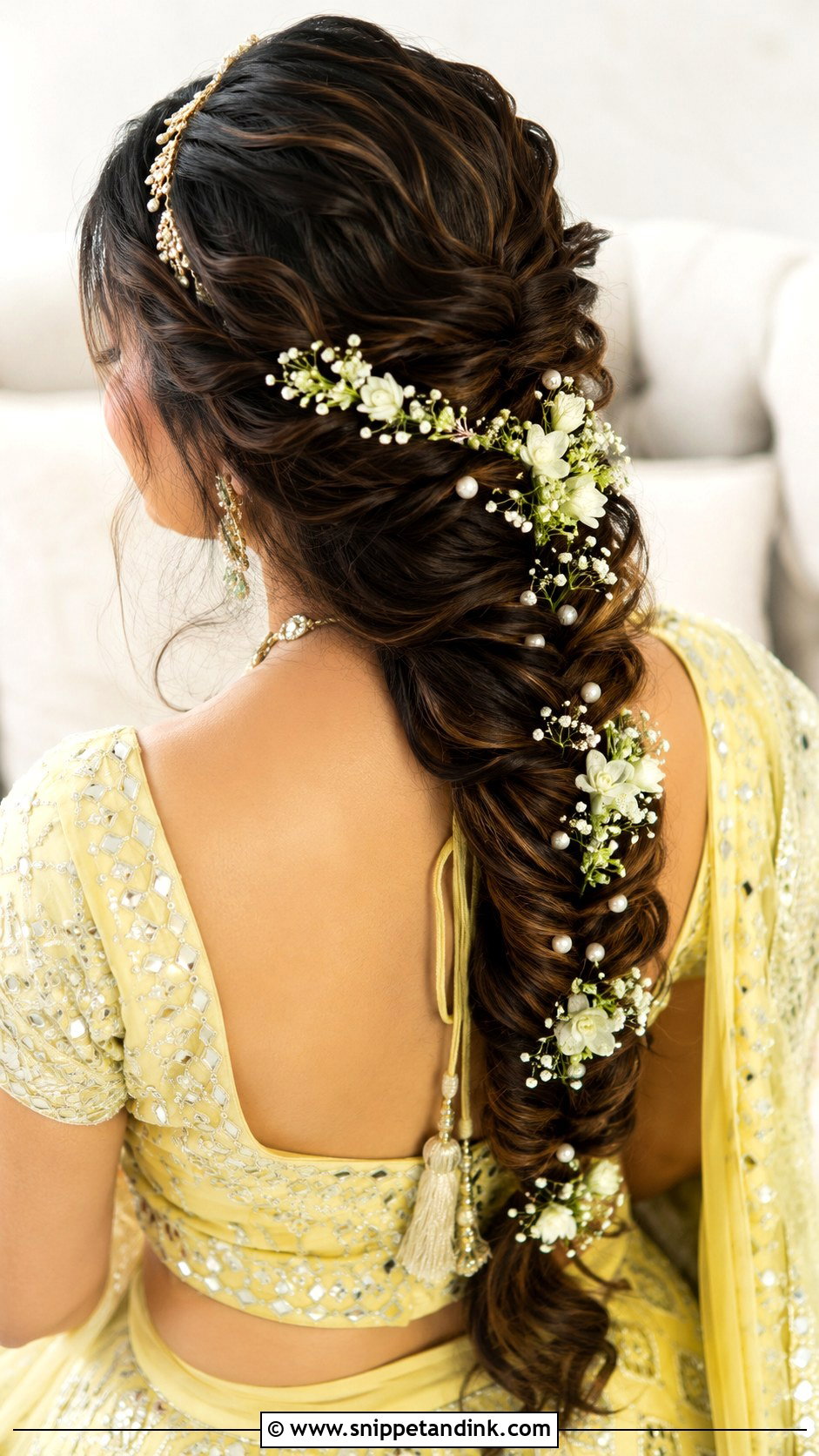 Mehndi Fishtail Braid For Bride - Snippet and Ink - 15 Mendhi Hairstyles for Bride