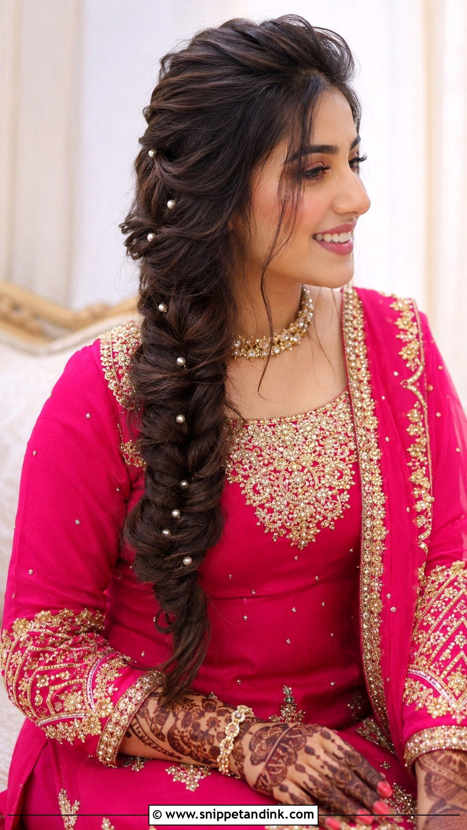 Mehndi Guest Fishtail Braid - Snippet and Ink - 20 Mehndi Guest Hairstyle Ideas