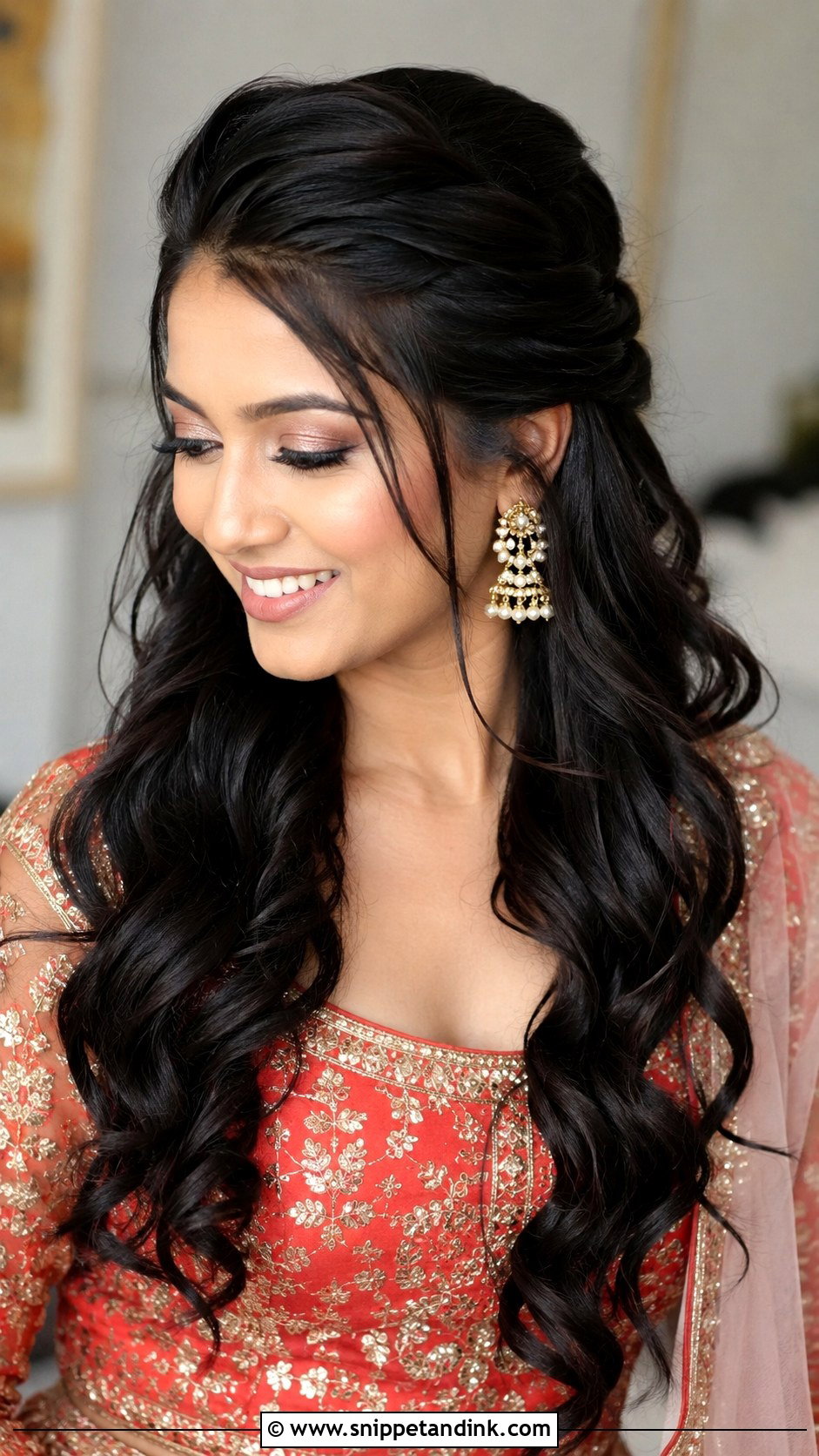 Mehndi Guest Front Puff Hairstyle - Snippet and Ink - 20 Mehndi Guest Hairstyle Ideas