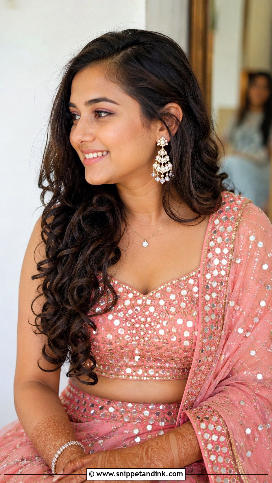 Mehndi Guest Open Curls - Snippet and Ink - 20 Mehndi Guest Hairstyle Ideas