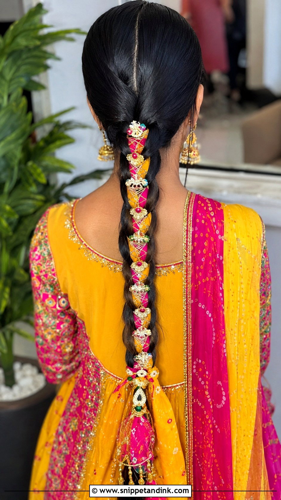 Mehndi Guest Parandi Braid - Snippet and Ink - 20 Mehndi Guest Hairstyle Ideas