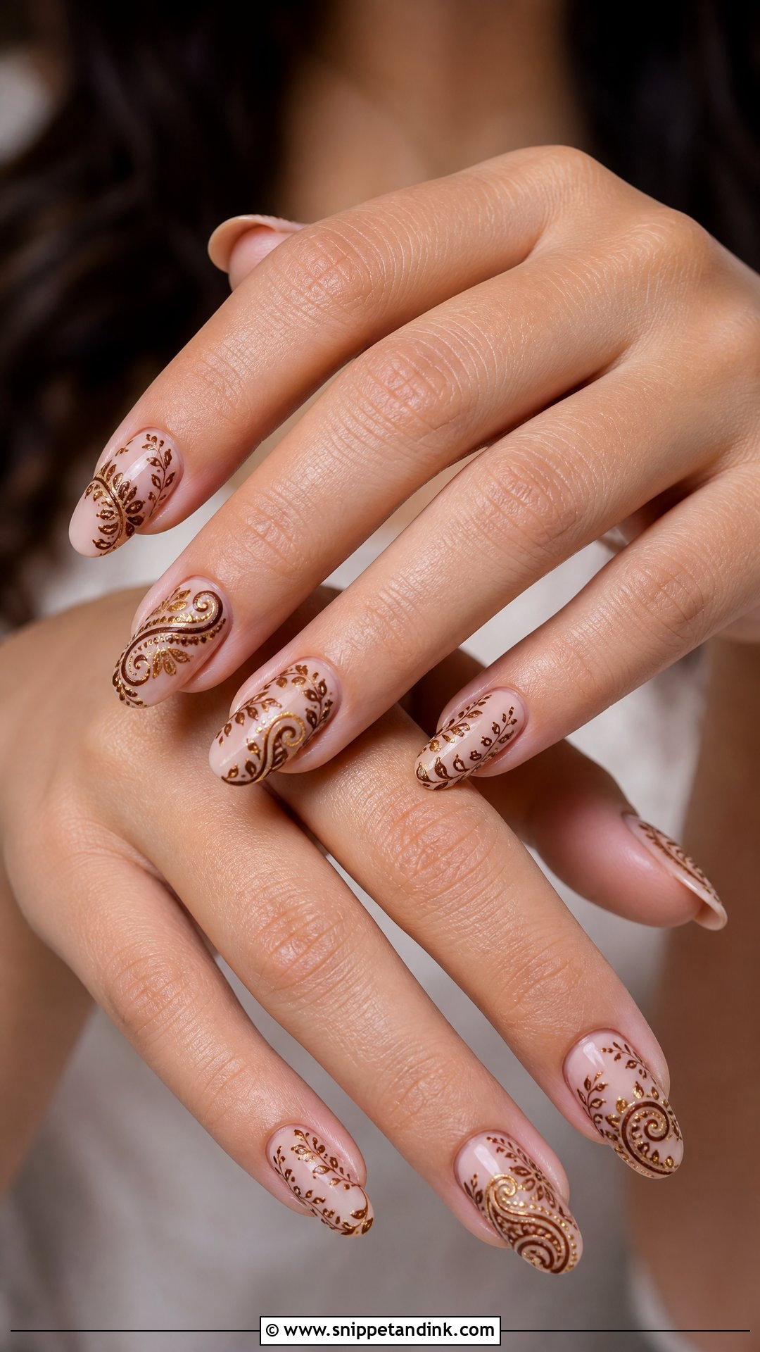 Mehndi Indian Wedding Nails - Snippet and Ink - 25 Nails for Indian Wedding