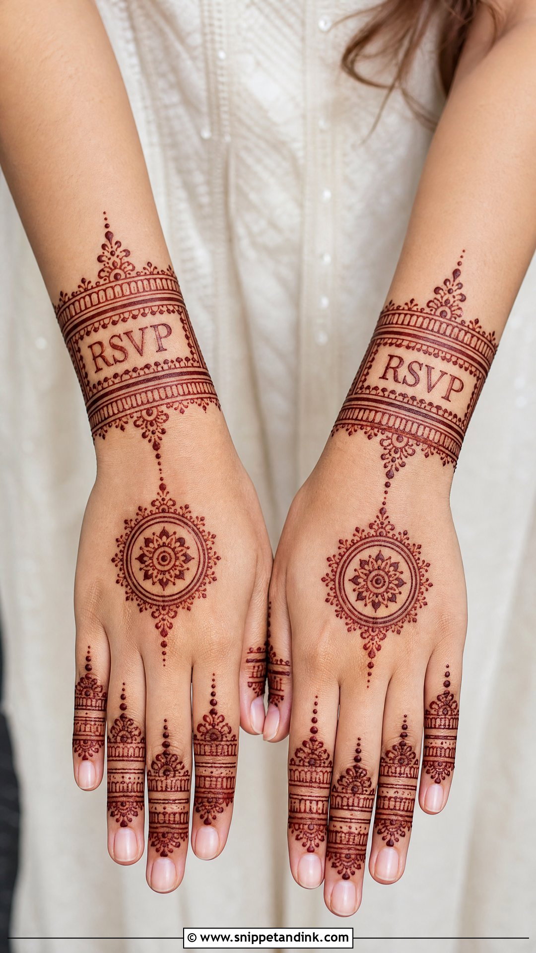 Mehndi Invitation Card Template With RSVP - Snippet and Ink - 25 Mehndi Invitation Cards Template Ideas
