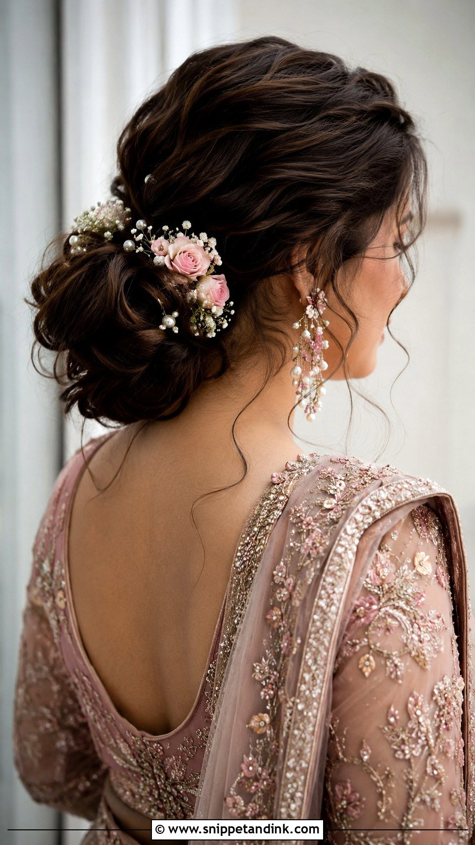 Mehndi Messy Bun For Bride - Snippet and Ink - 15 Mendhi Hairstyles for Bride