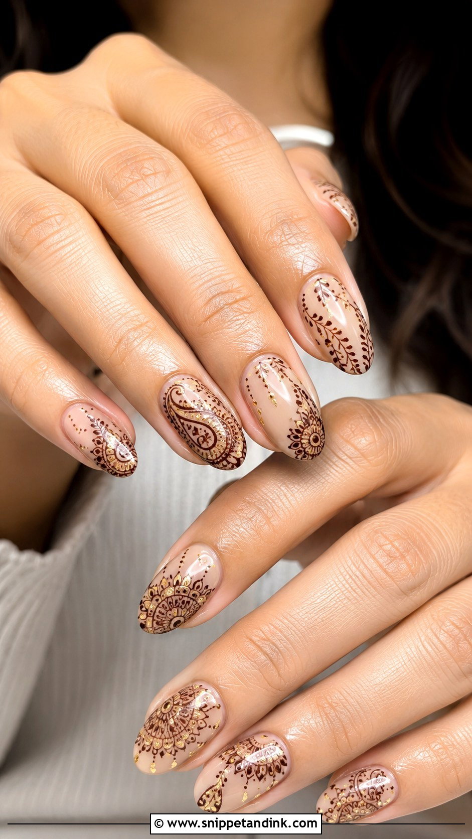 Mehndi Nail Art - Snippet and Ink - 20 Nail Art for Indian Wedding Ideas