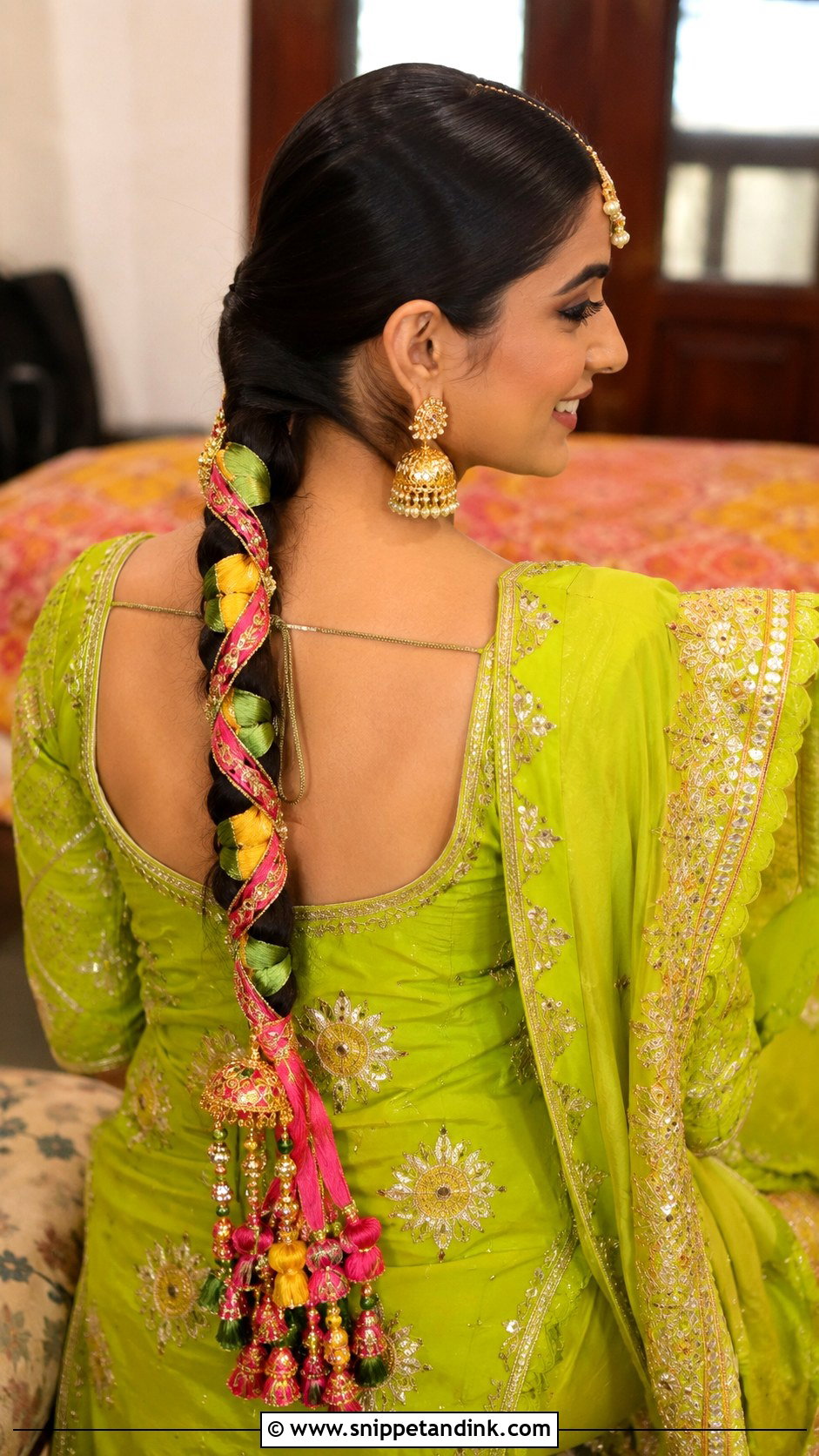Mehndi Parandi Braid For Bride - Snippet and Ink - 15 Mendhi Hairstyles for Bride