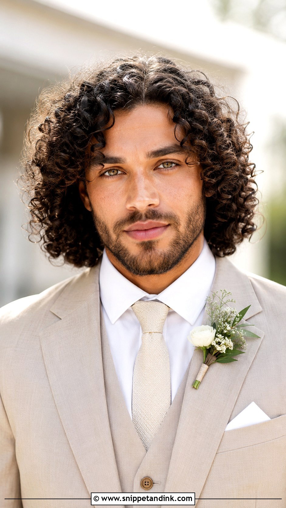 Men Curly Long Hair Wedding - Snippet and Ink - 15 Men Long Hair Wedding Ideas