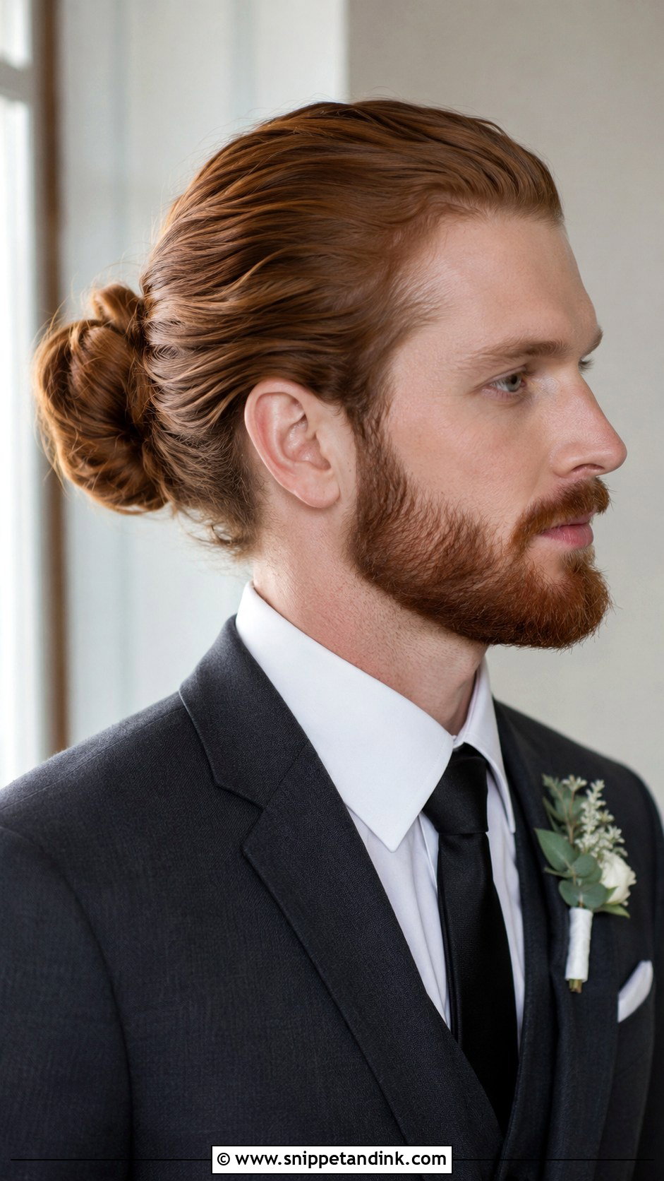 Men Long Hair Man Bun Wedding - Snippet and Ink - 15 Men Long Hair Wedding Ideas