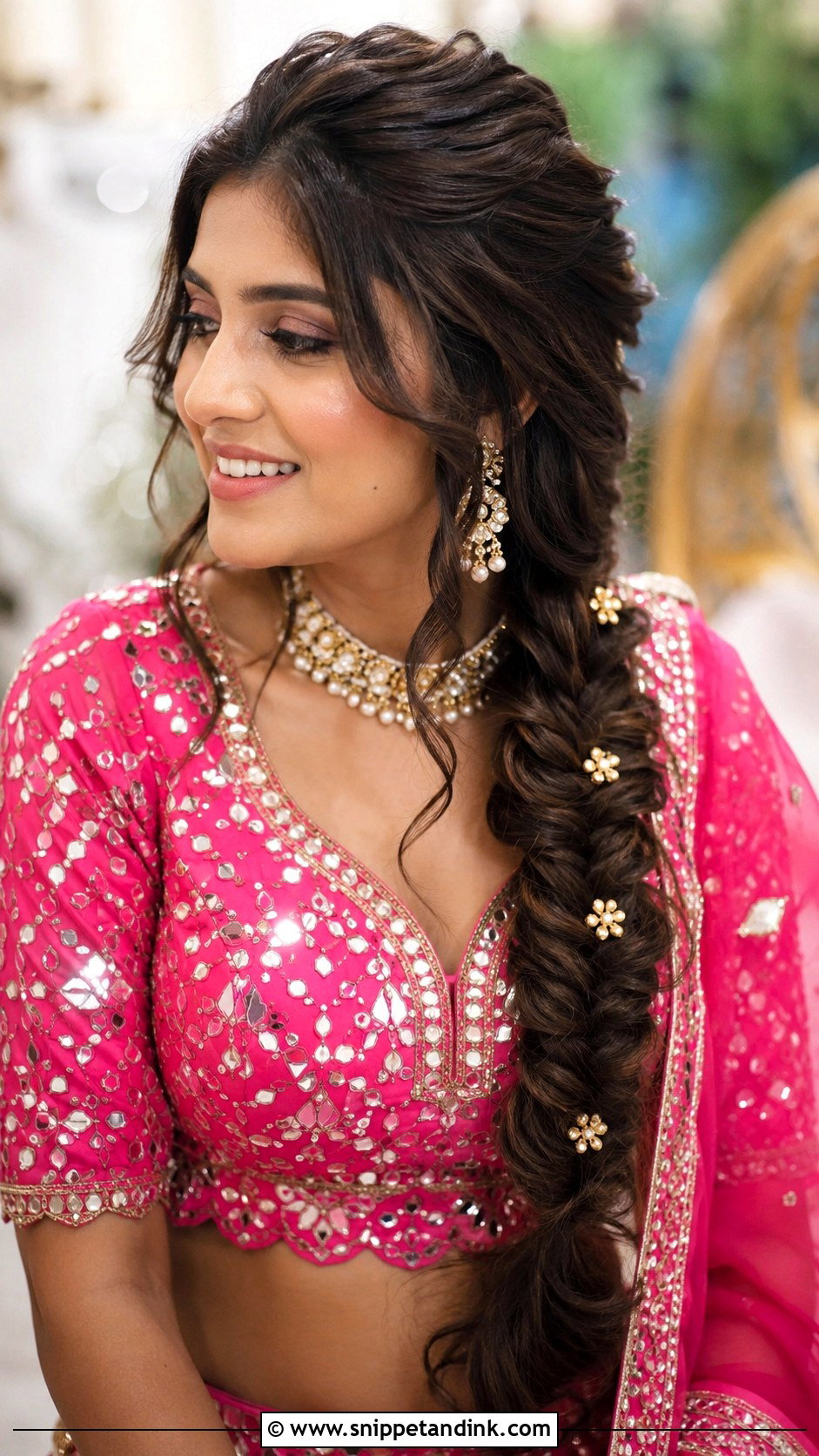 Mendhi Fishtail Braid - Snippet and Ink - 20 Mendhi Bridesmaid Hairstyles