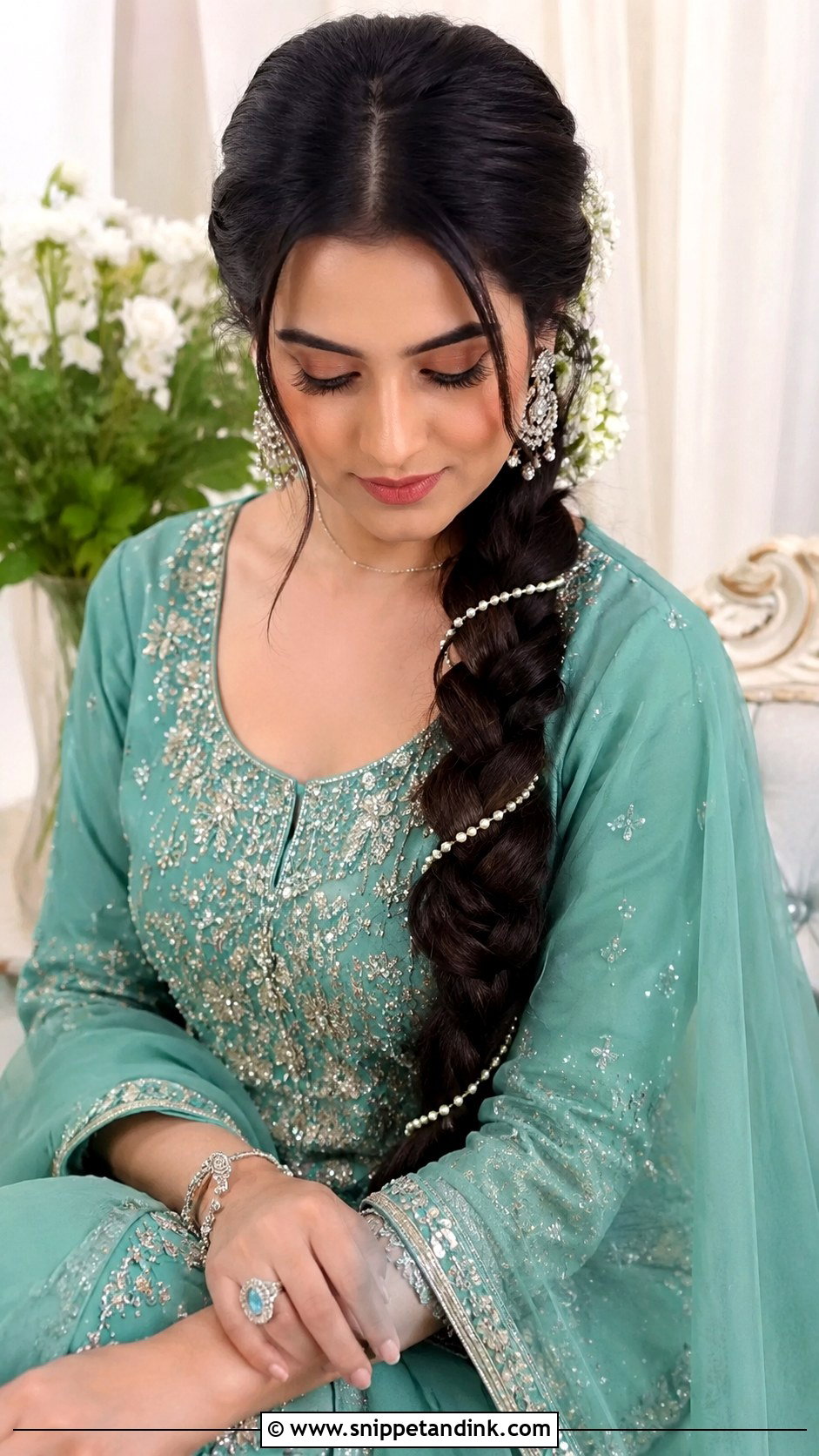 Mendhi Rope Braid - Snippet and Ink - 20 Mendhi Bridesmaid Hairstyles