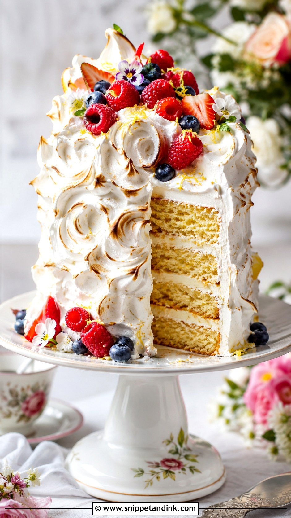 Meringue Wedding Cake - Snippet and Ink - 20 Non Fondant Wedding Cakes
