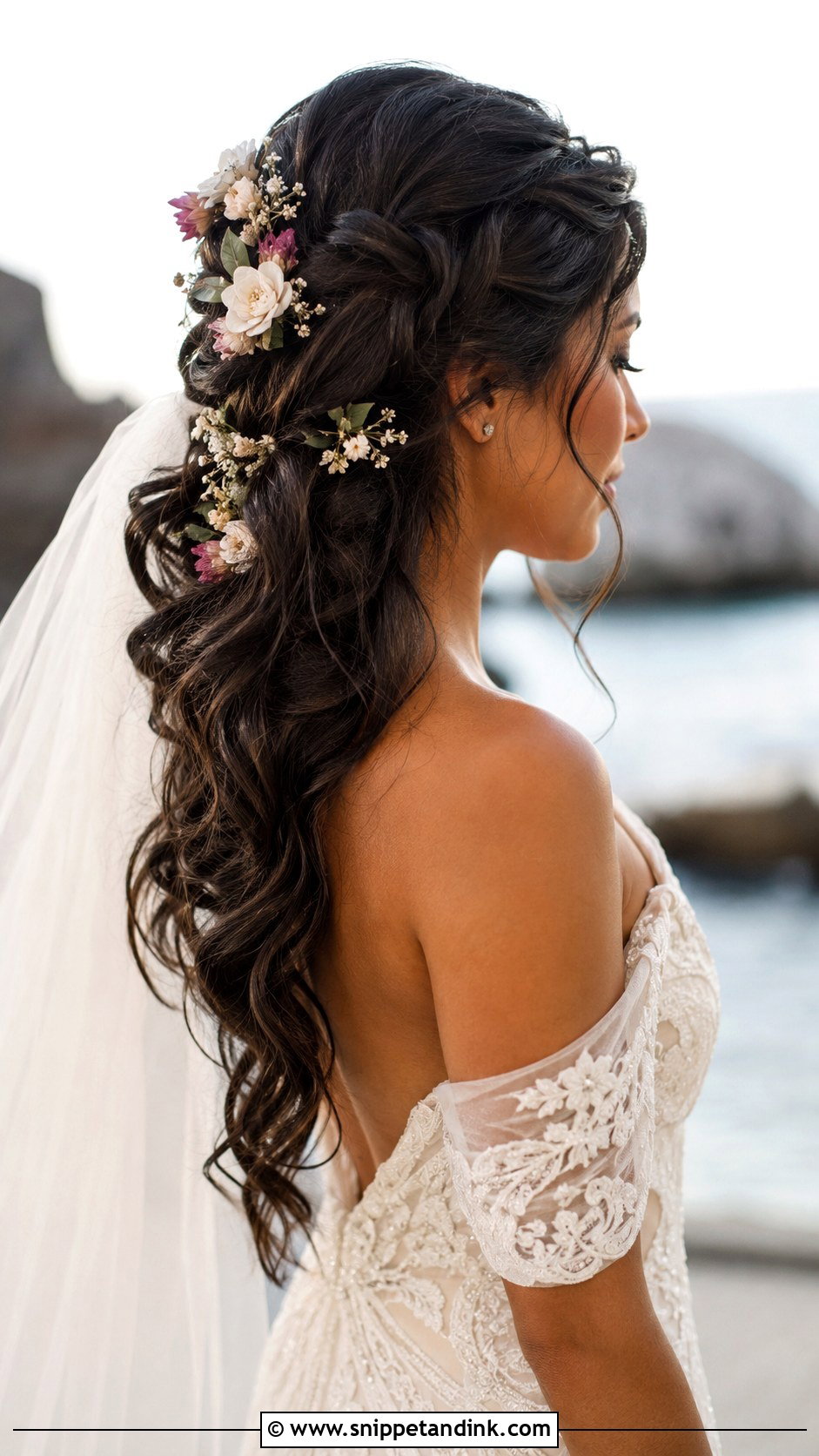 Mermaid Braid Bridal Hair Down - Snippet and Ink - 25 Long Bridal Hair Down Ideas