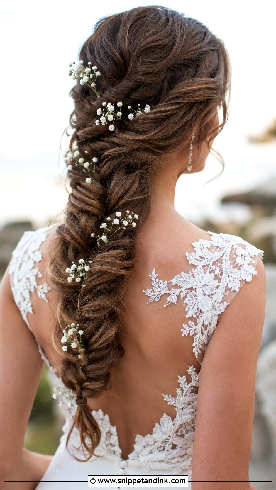 Mermaid Braid Wedding Hairstyle - Snippet and Ink - 20 Mermaid Wedding Hair Ideas