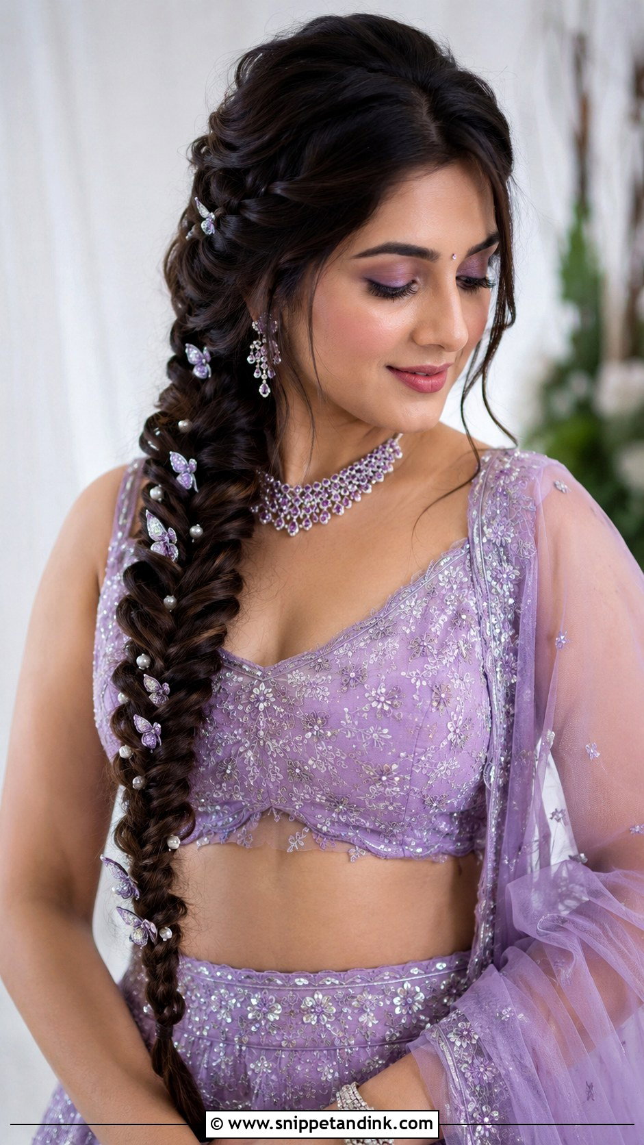Mermaid Braid With Embellishments - Snippet and Ink - 25 Shaadi Hairstyles