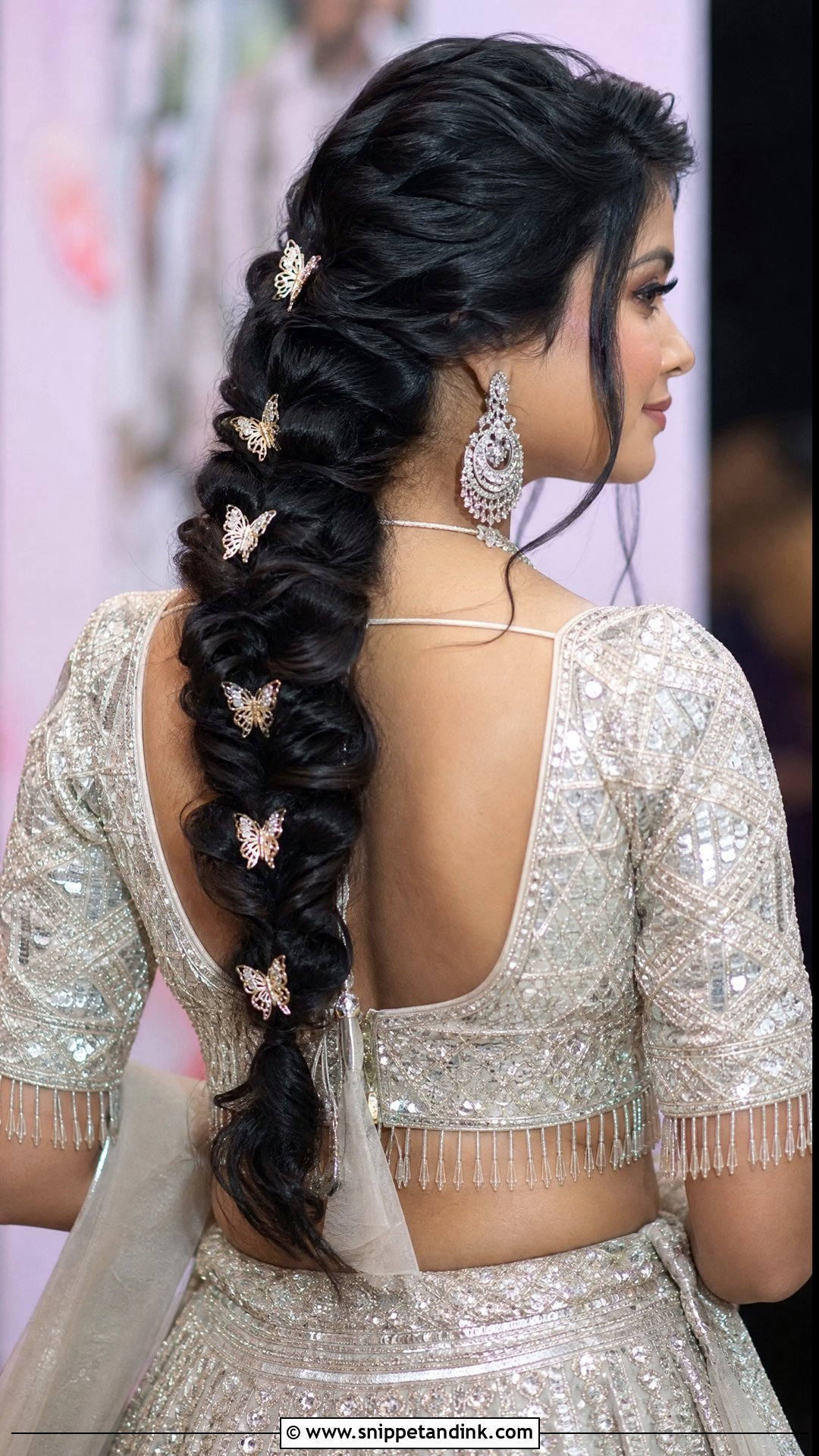 Mermaid Braid with Butterflies - Snippet and Ink - 20 Indian Wedding Braids Bridal Hairstyle