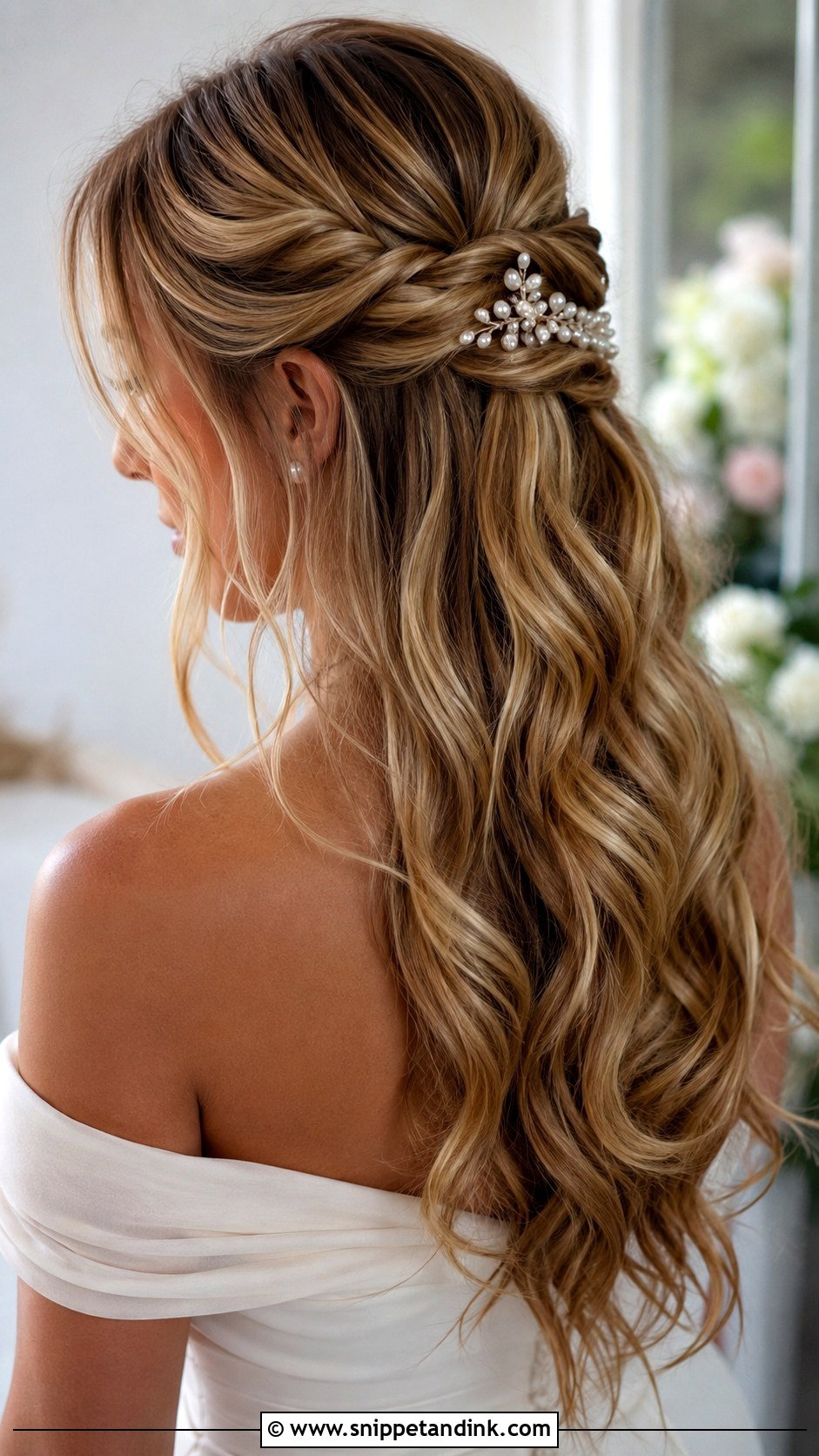 Mermaid Bridal Hair Half Up - Snippet and Ink - 15 Mermaid Bridal Hair Ideas