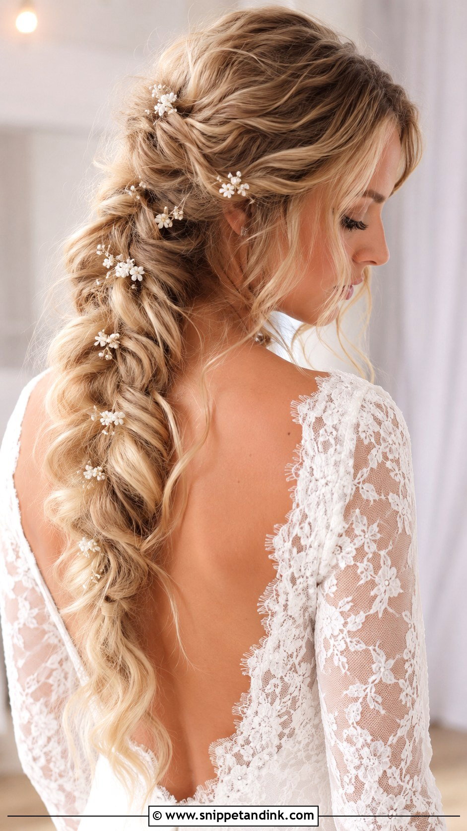 Mermaid Bridal Hair With Boho Braid - Snippet and Ink - 15 Mermaid Bridal Hair Ideas