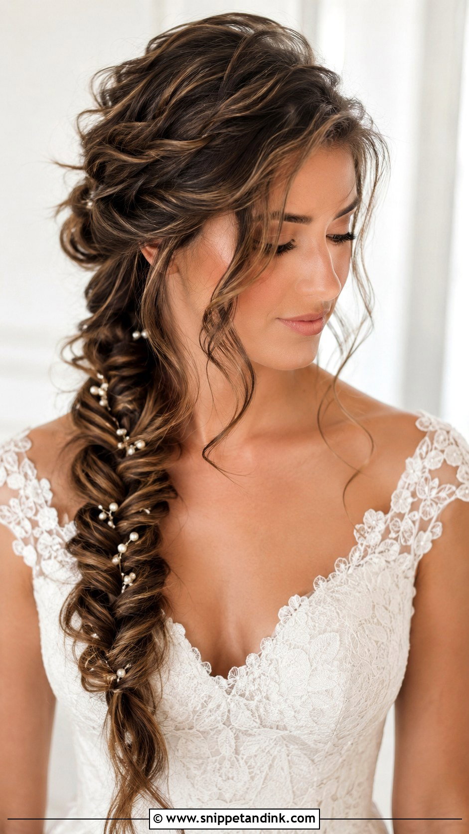Mermaid Bridal Hair With Fishtail Braid - Snippet and Ink - 15 Mermaid Bridal Hair Ideas