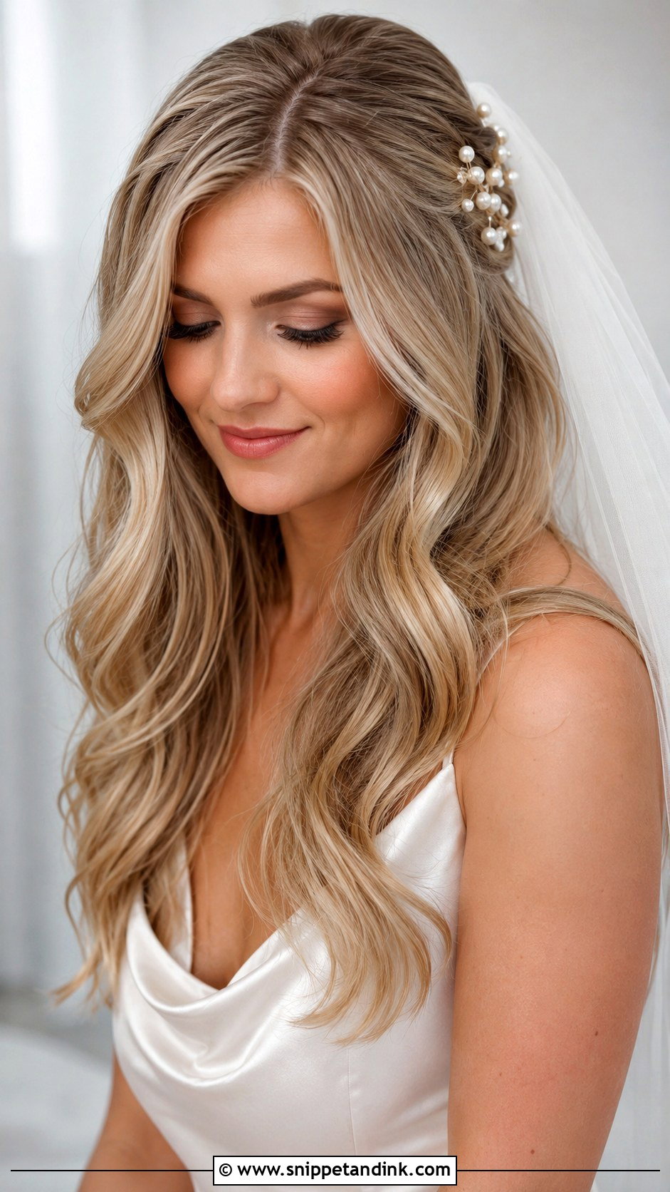 Mermaid Bridal Hair With Loose Waves - Snippet and Ink - 15 Mermaid Bridal Hair Ideas