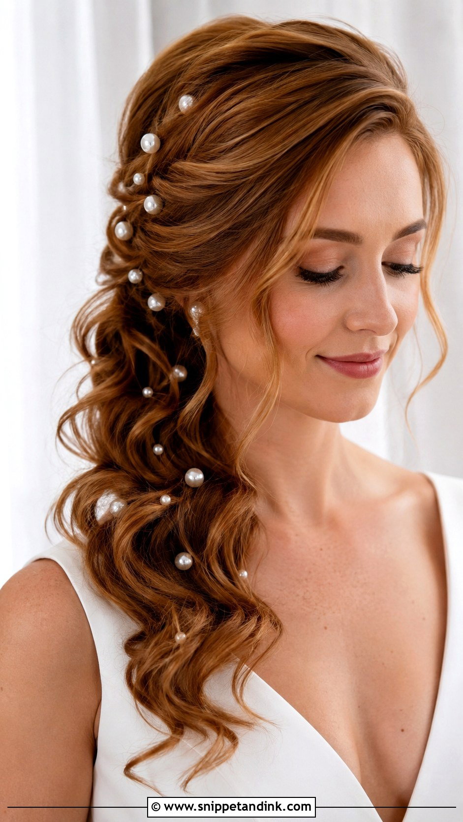 Mermaid Bridal Hair With Pearl Pins - Snippet and Ink - 15 Mermaid Bridal Hair Ideas
