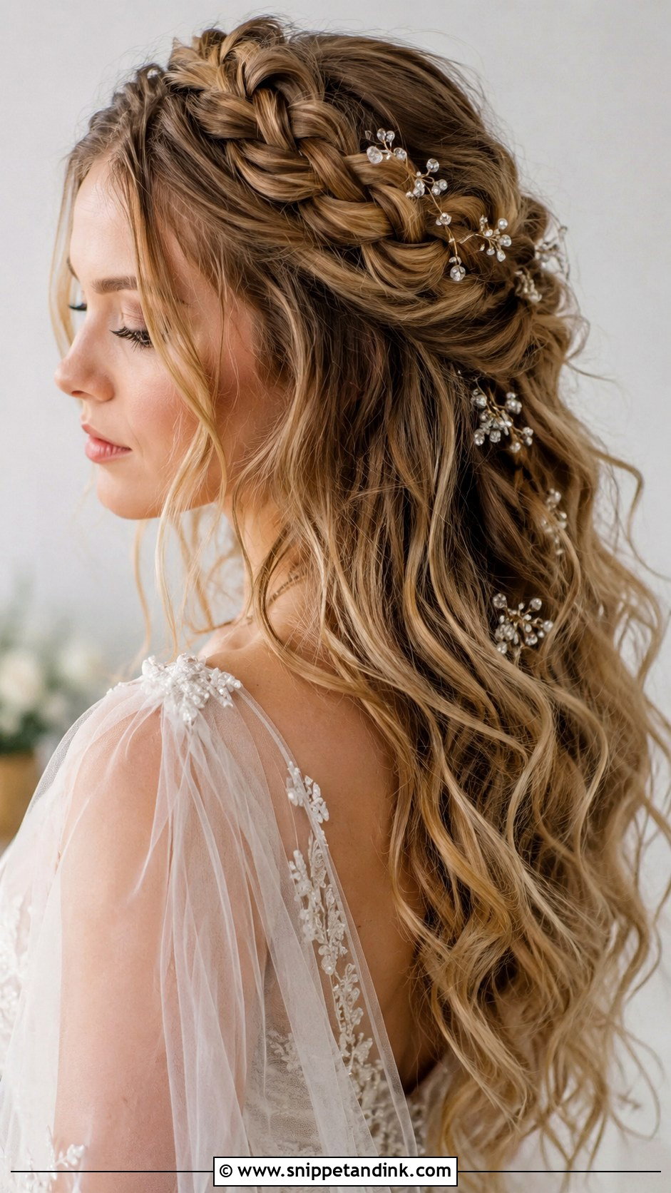 Mermaid Bridal Hair With Side Braid - Snippet and Ink - 15 Mermaid Bridal Hair Ideas