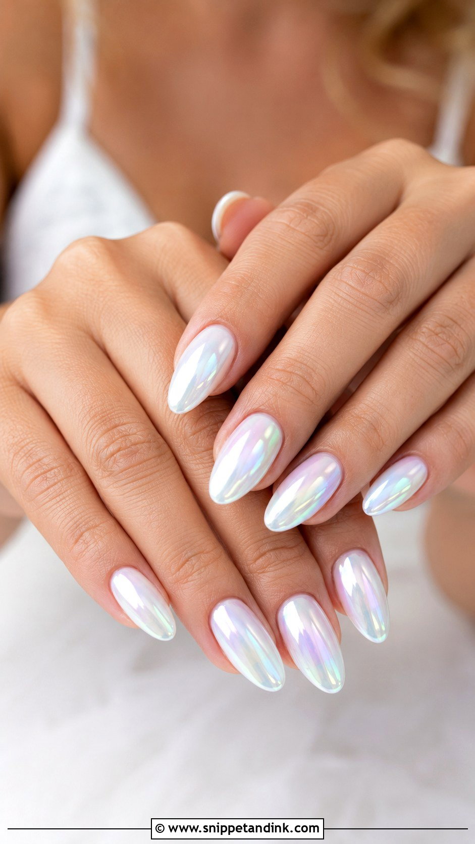 Mermaid Chrome Beach Wedding Nails - Snippet and Ink - 20 Beach Wedding Nails for Bride