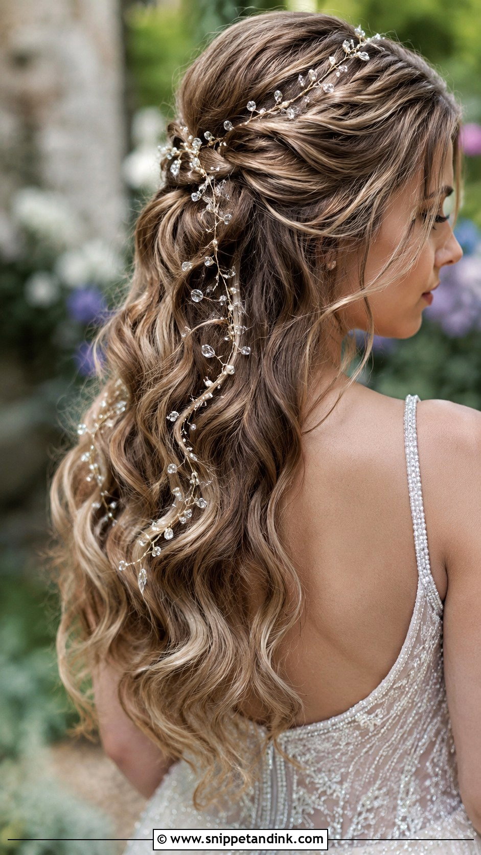 Mermaid Hair With Hair Vine - Snippet and Ink - 20 Mermaid Wedding Hair Ideas